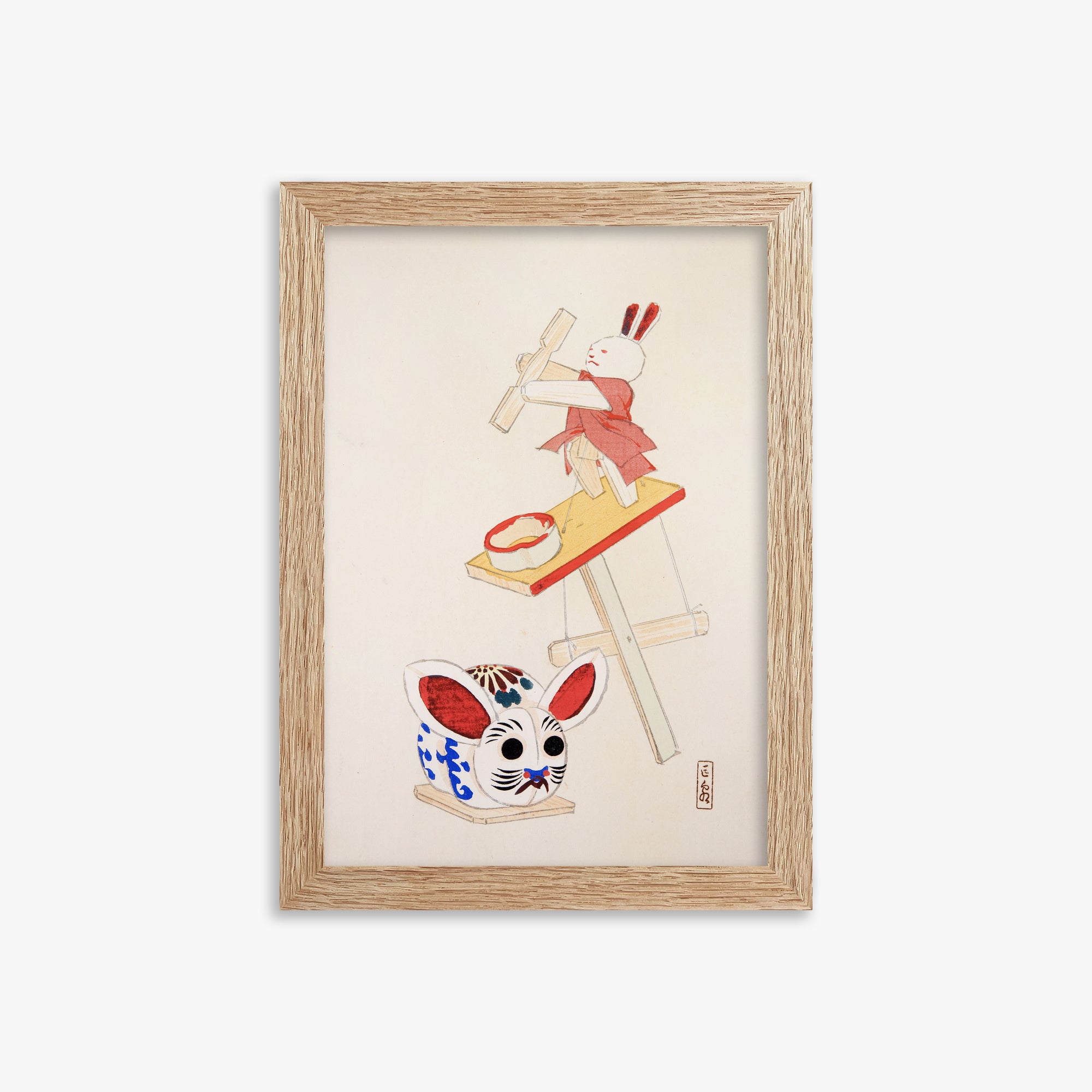 Kyosen's Collected Illustrations of Japanese Toys Nr. 40 ("Dancing Rabbit Puppet")