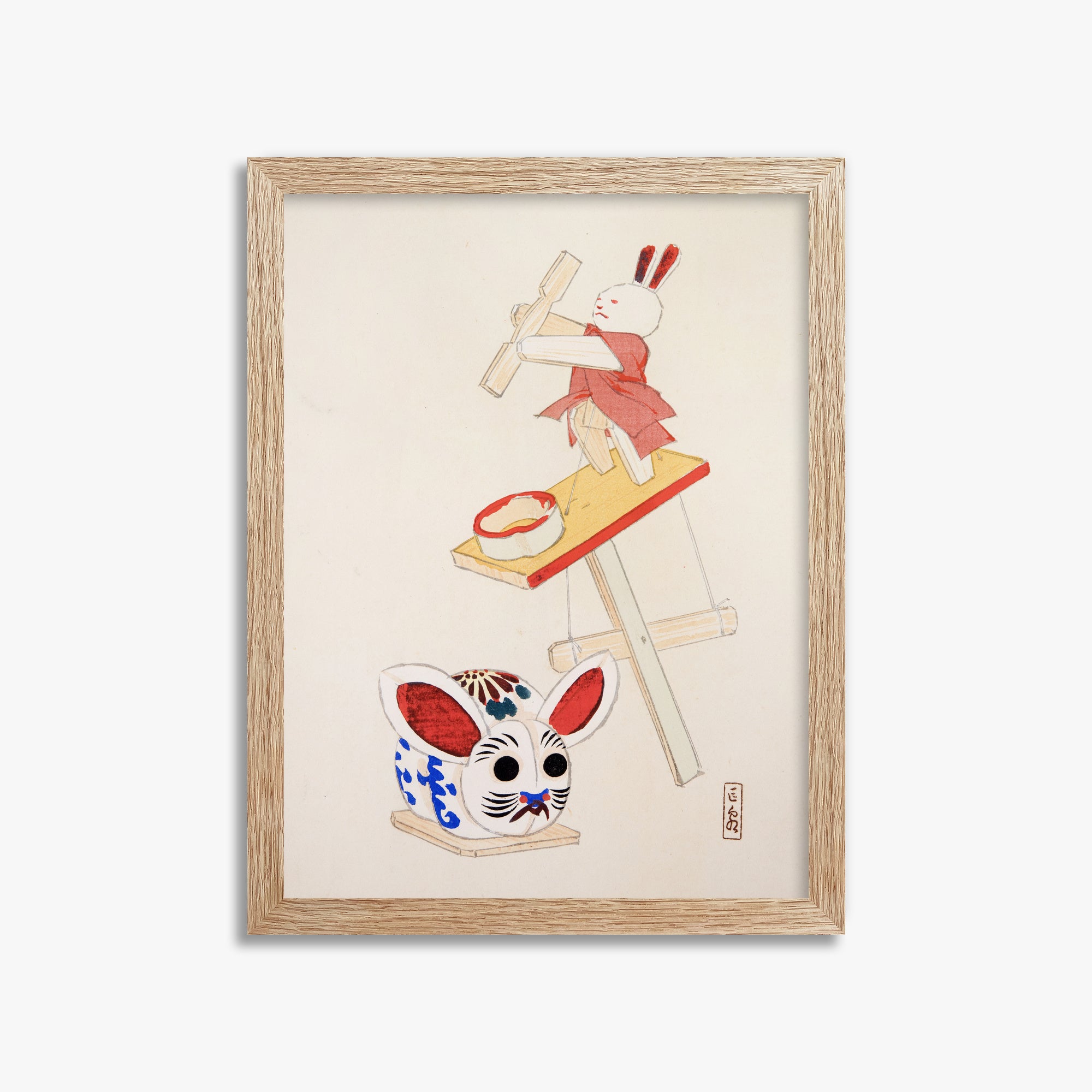 Kyosen's Collected Illustrations of Japanese Toys Nr. 40 ("Dancing Rabbit Puppet")