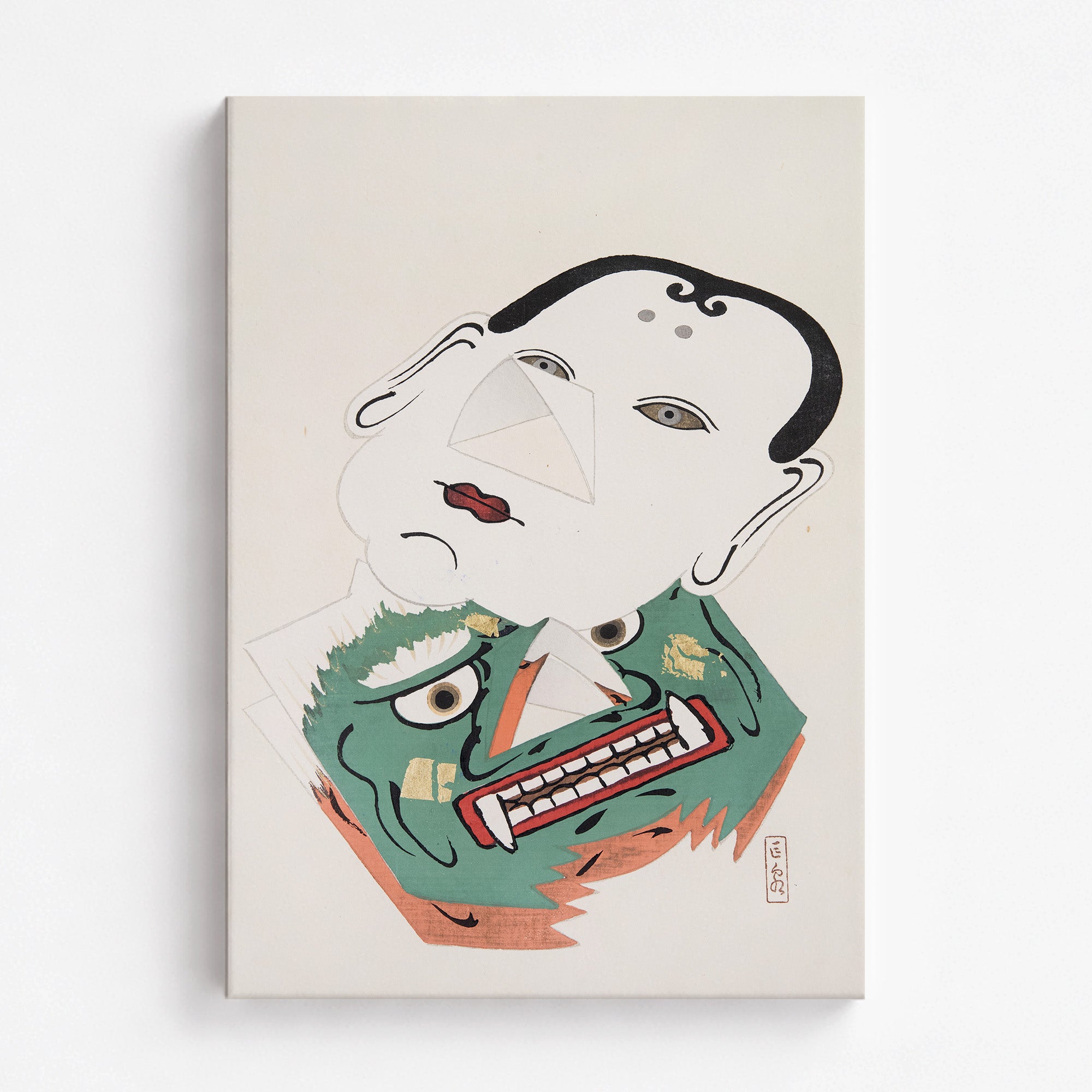 Kyosen’s Collected Illustrations of Japanese Toys Nr. 42 ("Dual Mask Expression")