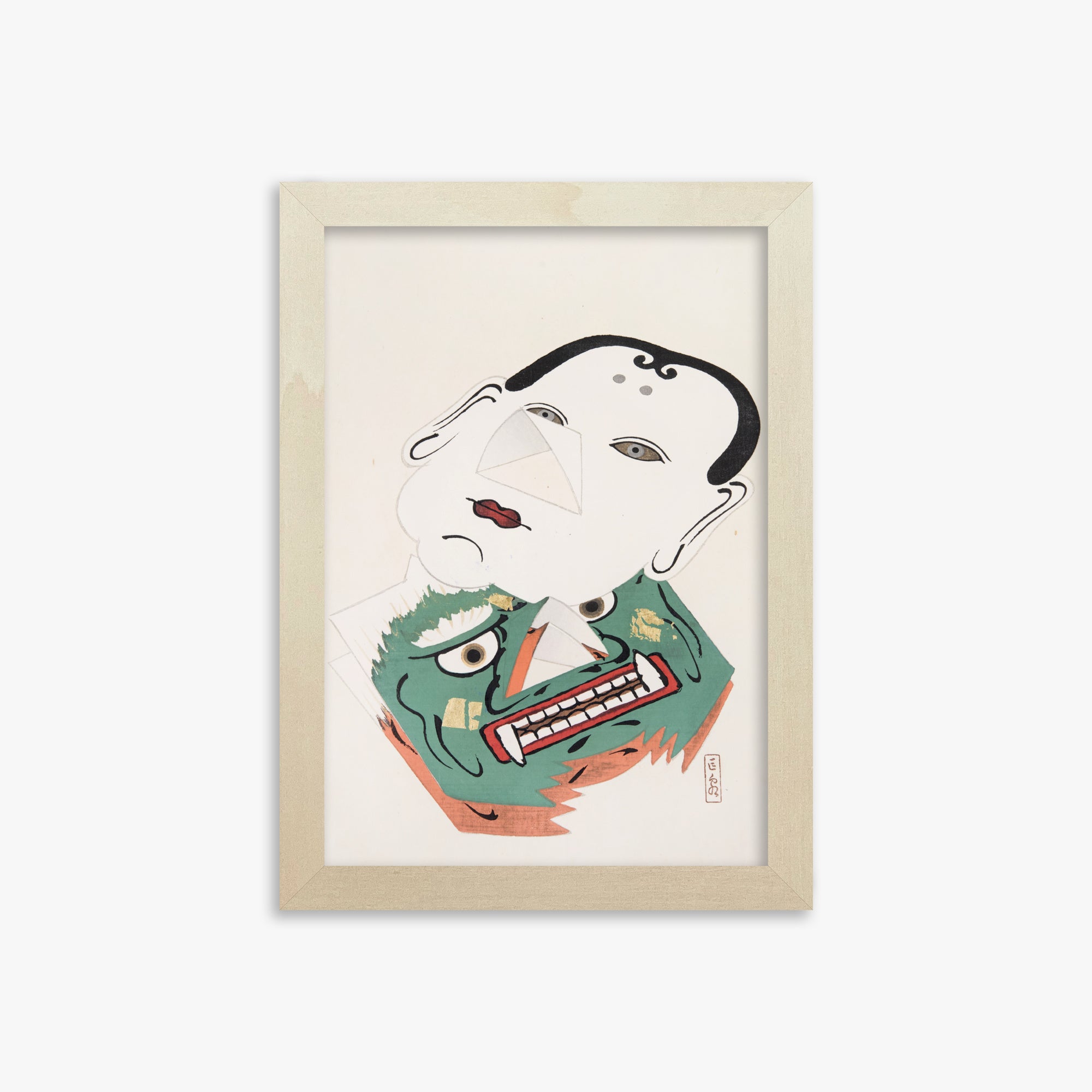 Kyosen's Collected Illustrations of Japanese Toys Nr. 42 ("Dual Mask Expression")