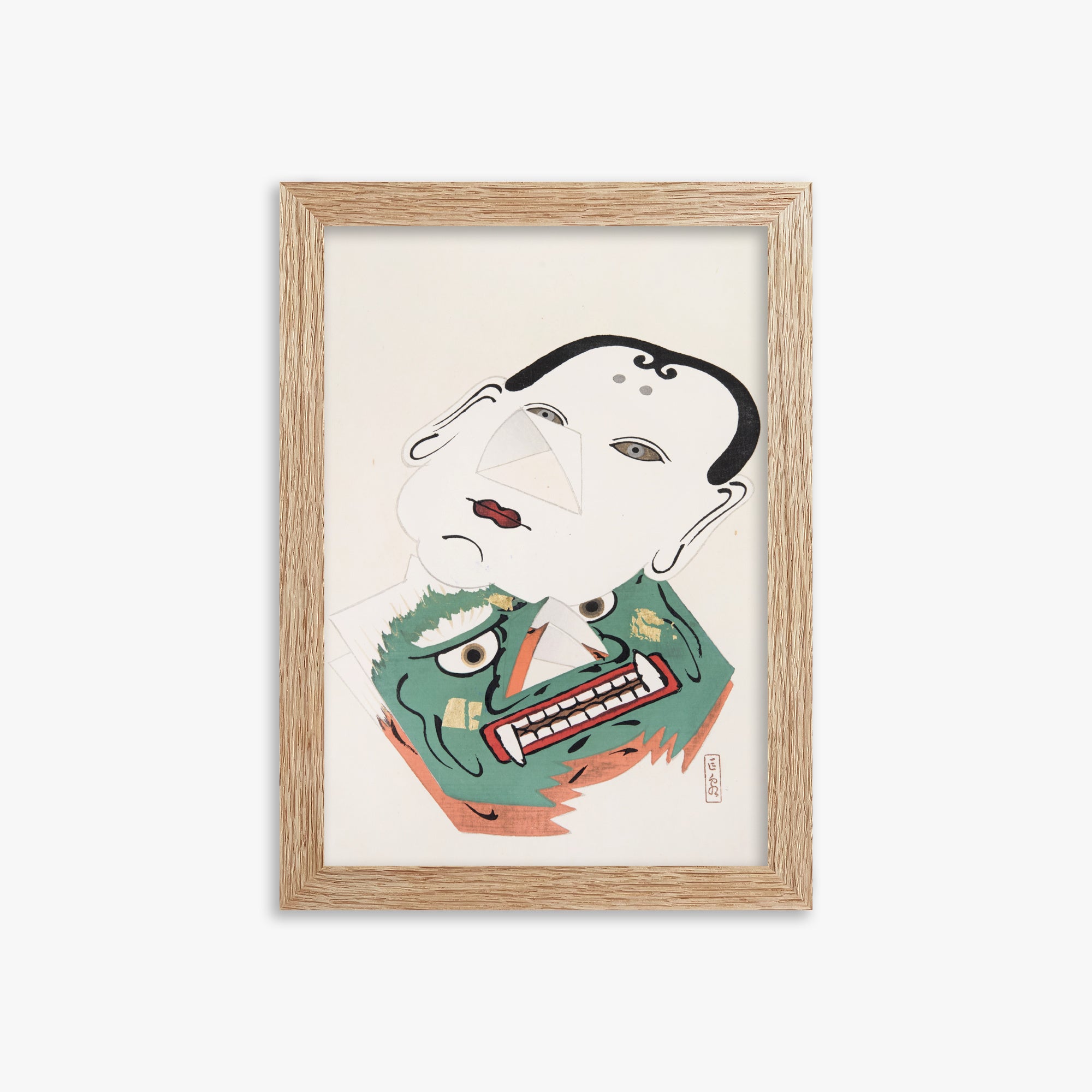 Kyosen's Collected Illustrations of Japanese Toys Nr. 42 ("Dual Mask Expression")