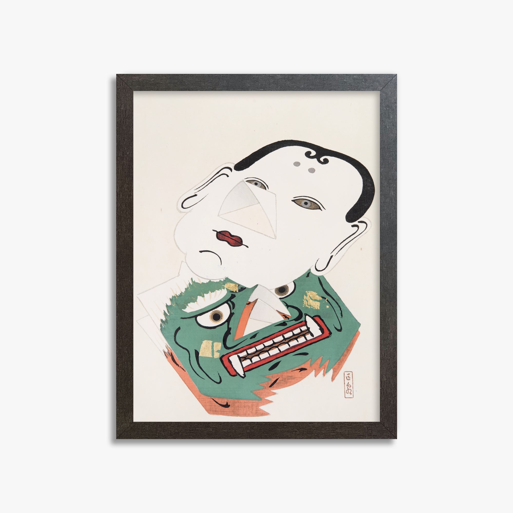 Kyosen's Collected Illustrations of Japanese Toys Nr. 42 ("Dual Mask Expression")