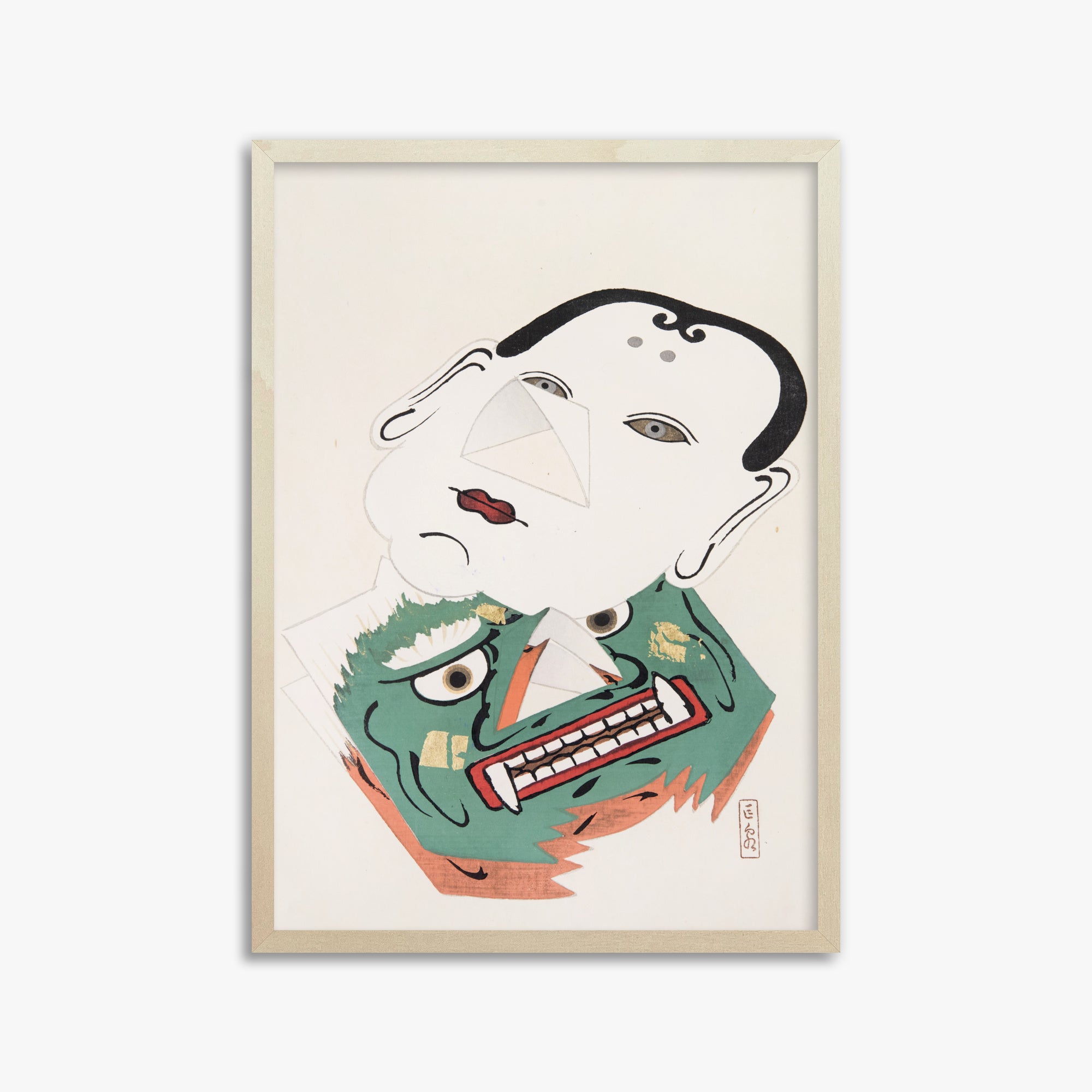 Kyosen's Collected Illustrations of Japanese Toys Nr. 42 ("Dual Mask Expression")