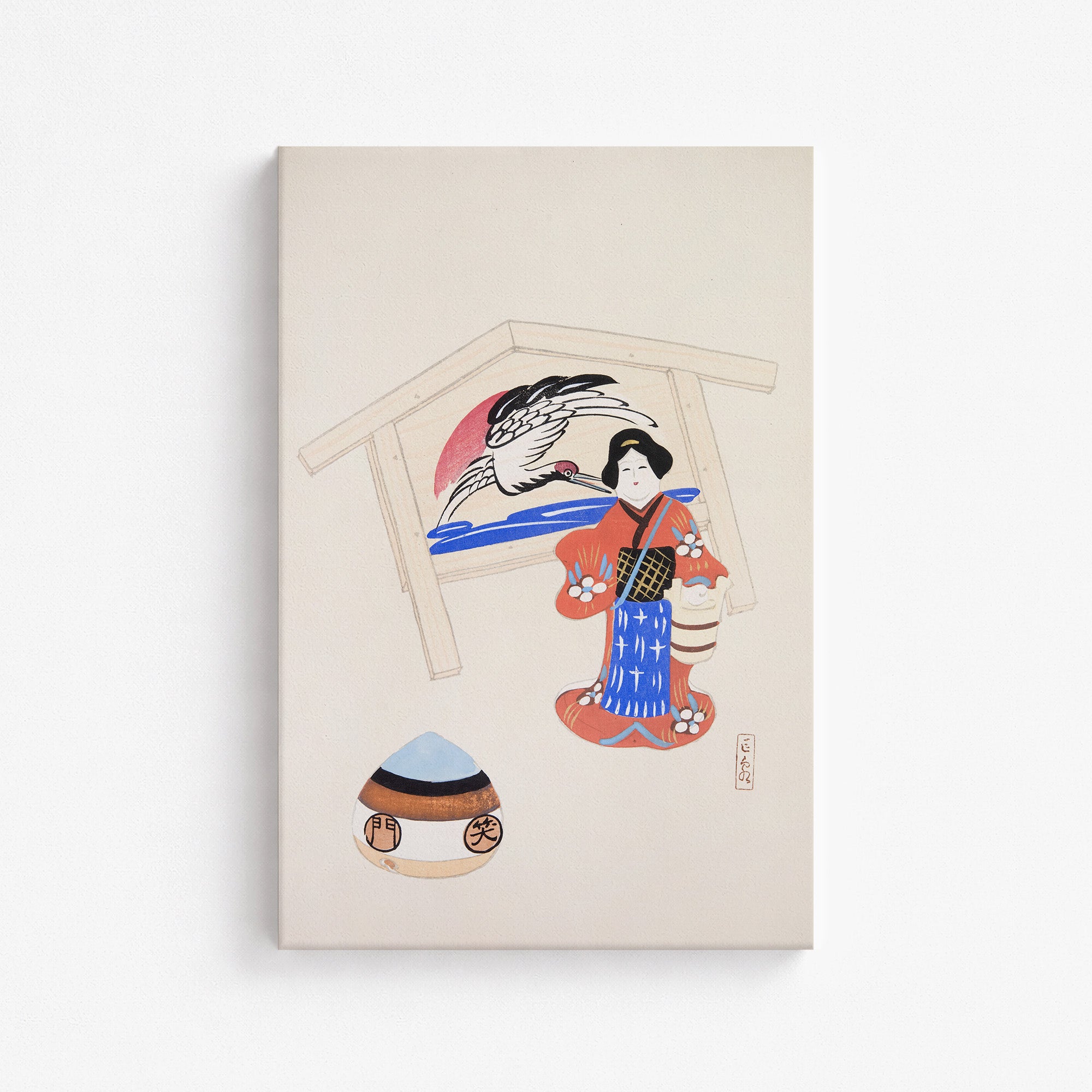 Kyosen’s Collected Illustrations of Japanese Toys Nr. 47 ("Serene Crane Harmony")