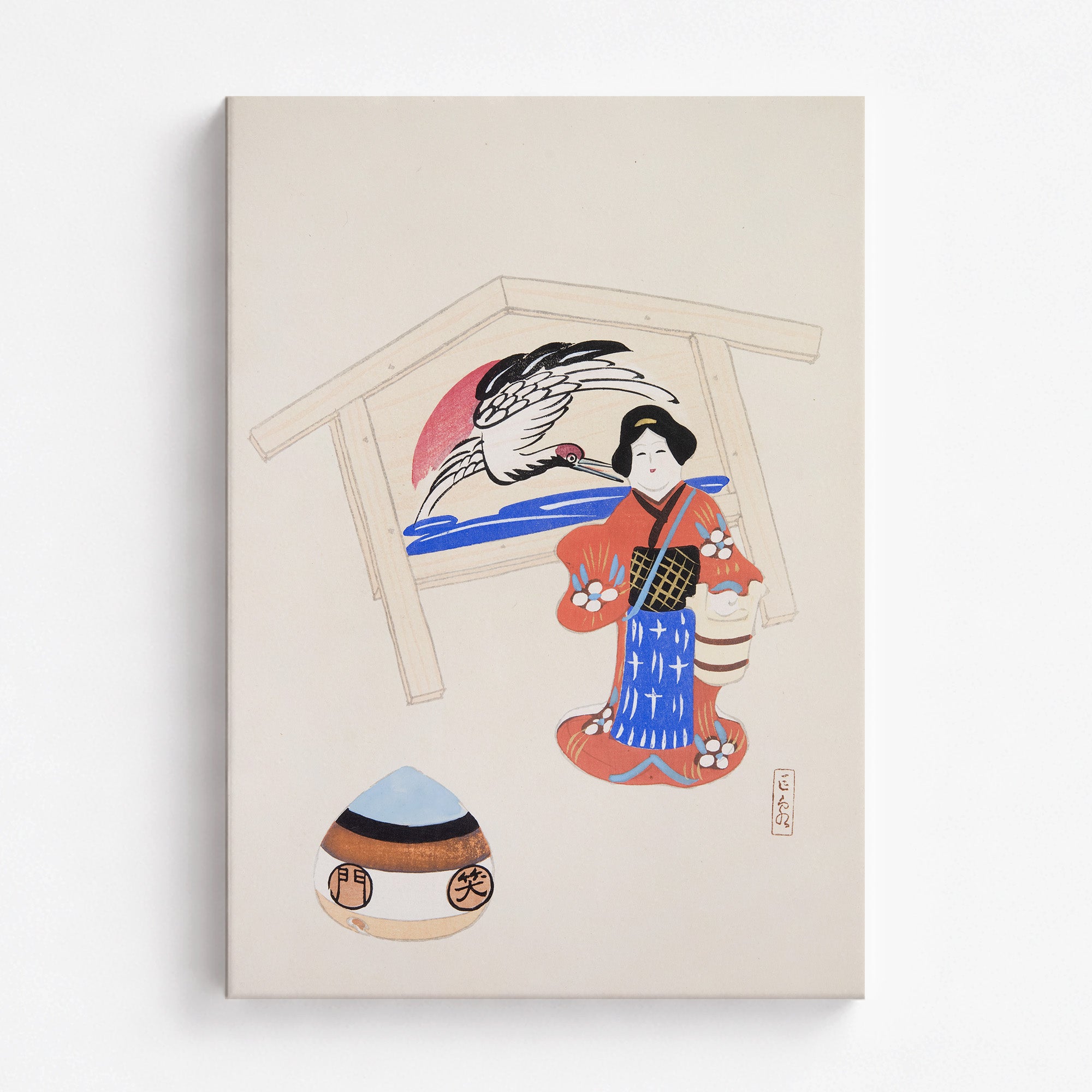 Kyosen’s Collected Illustrations of Japanese Toys Nr. 47 ("Serene Crane Harmony")