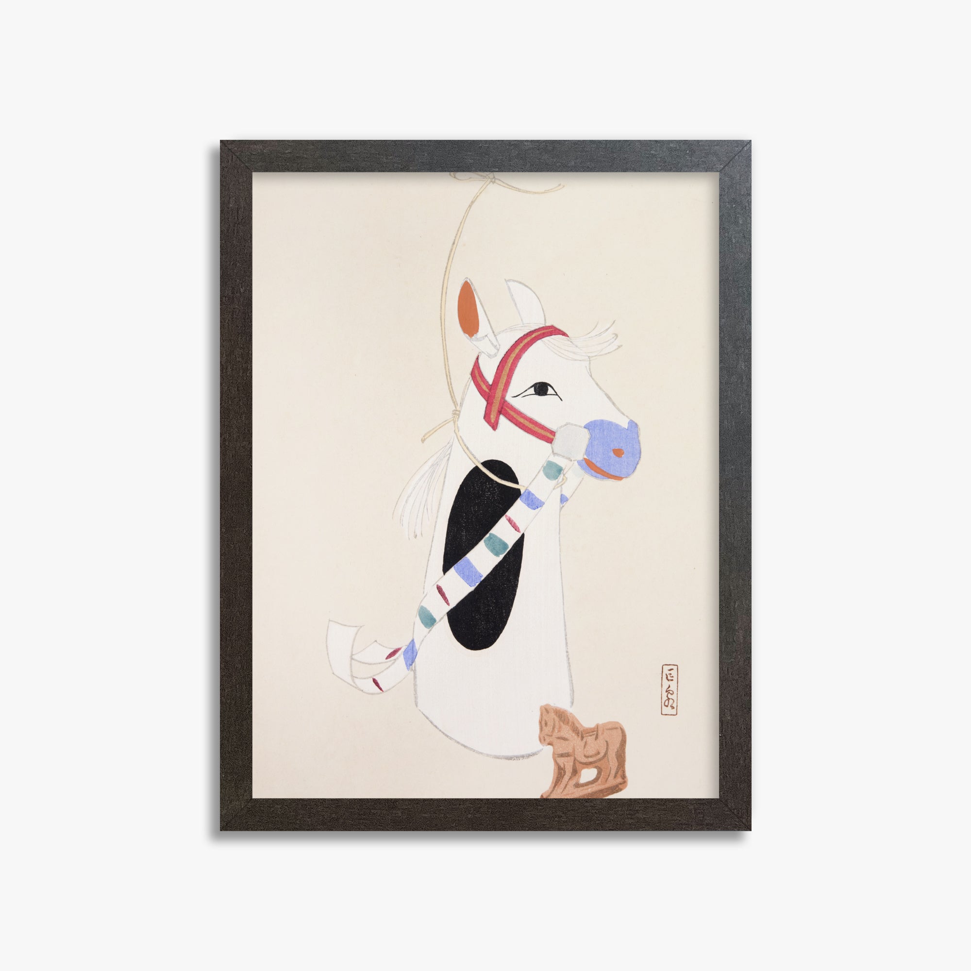 Kyosen's Collected Illustrations of Japanese Toys Nr. 48 ("Folklore equino ornato")