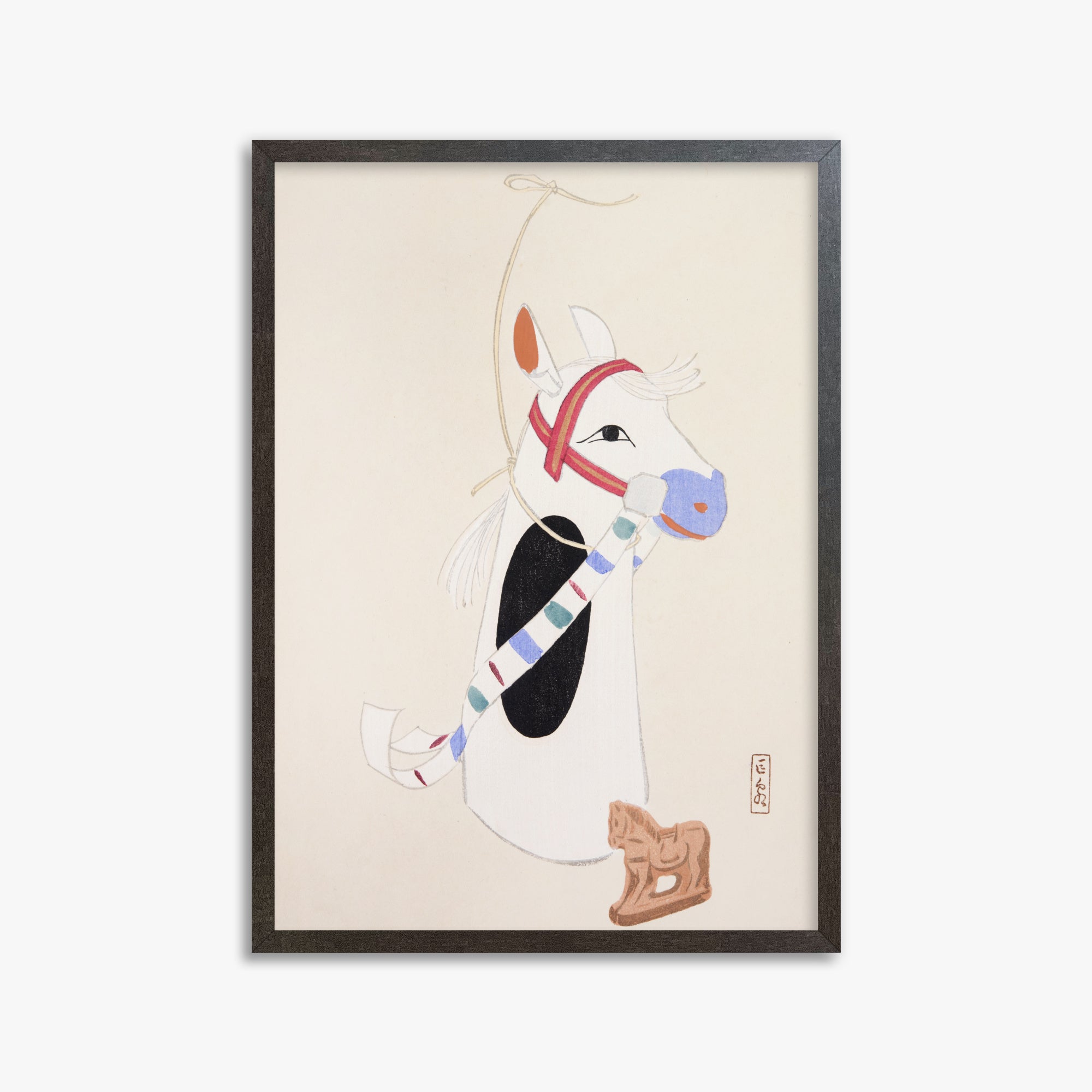 Kyosen's Collected Illustrations of Japanese Toys Nr. 48 ("Folklore equino ornato")