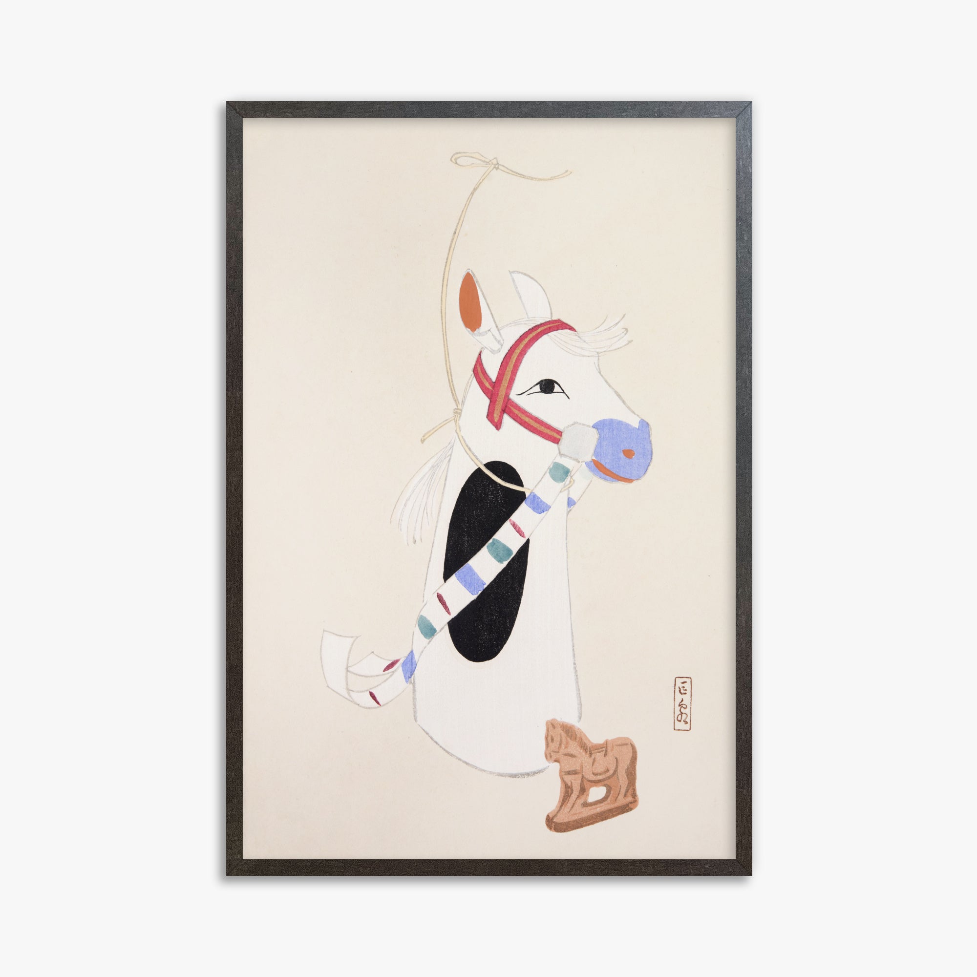 Kyosen's Collected Illustrations of Japanese Toys Nr. 48 ("Folklore equino ornato")