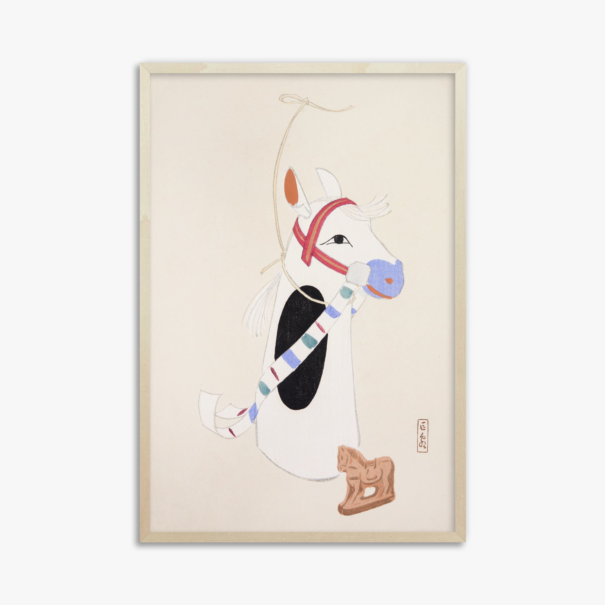 Kyosen's Collected Illustrations of Japanese Toys Nr. 48 ("Folklore equino ornato")