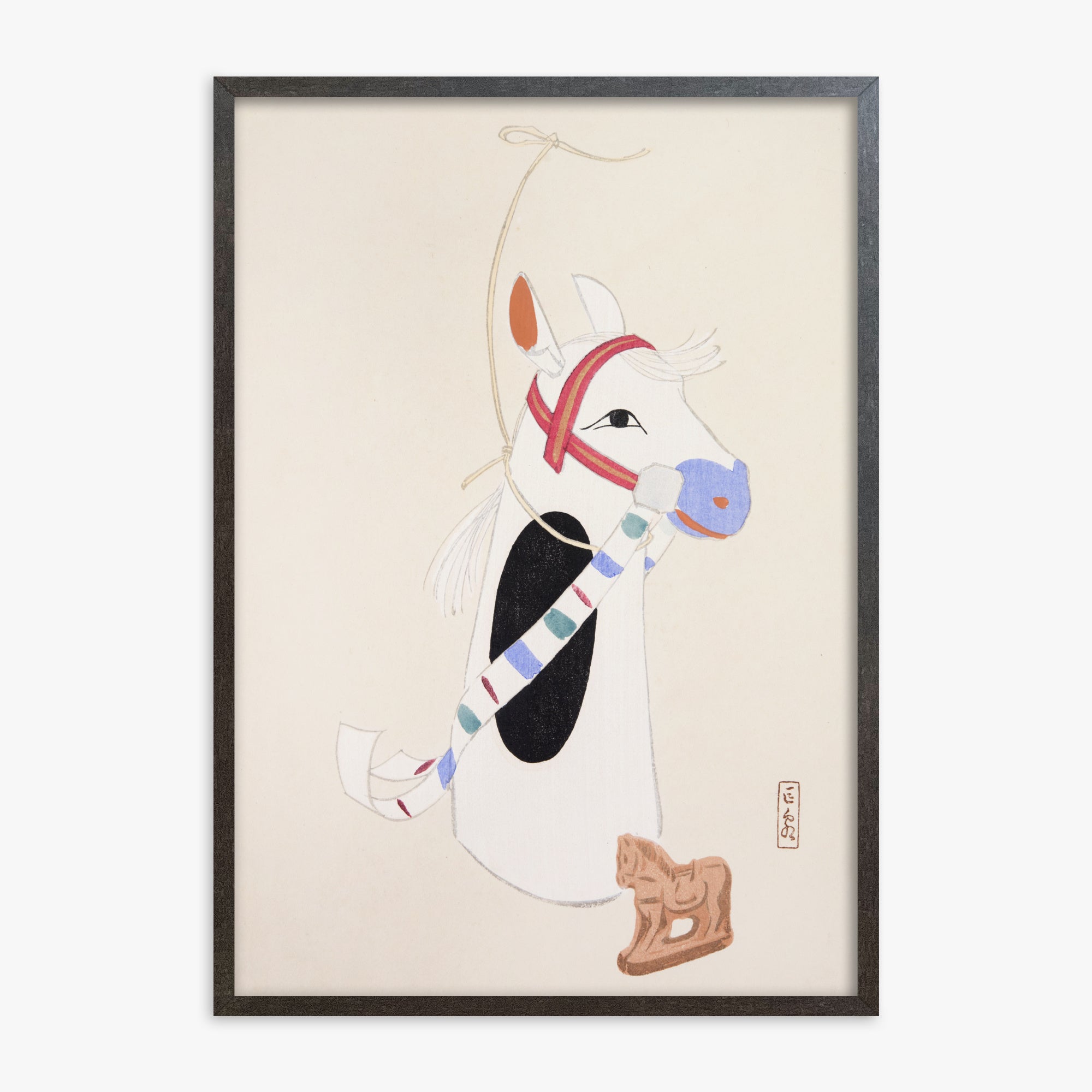 Kyosen's Collected Illustrations of Japanese Toys Nr. 48 ("Folklore equino ornato")