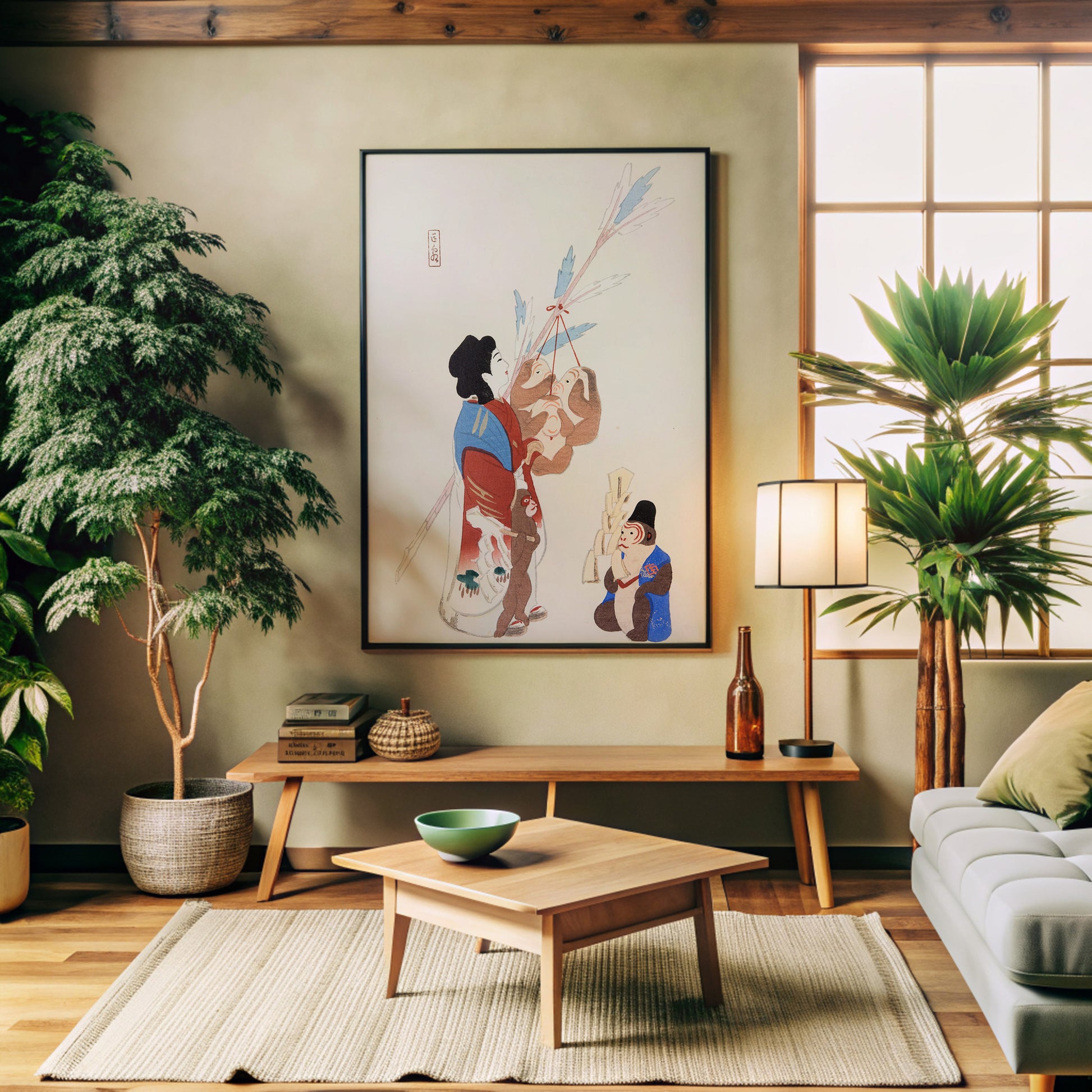 Design Concept No. 32 for Kawasaki Kyosen: Kyosen’s Collected Illustrations of Japanese Toys Nr. 50 ("Harmony of Traditions") Japanese Wall Art