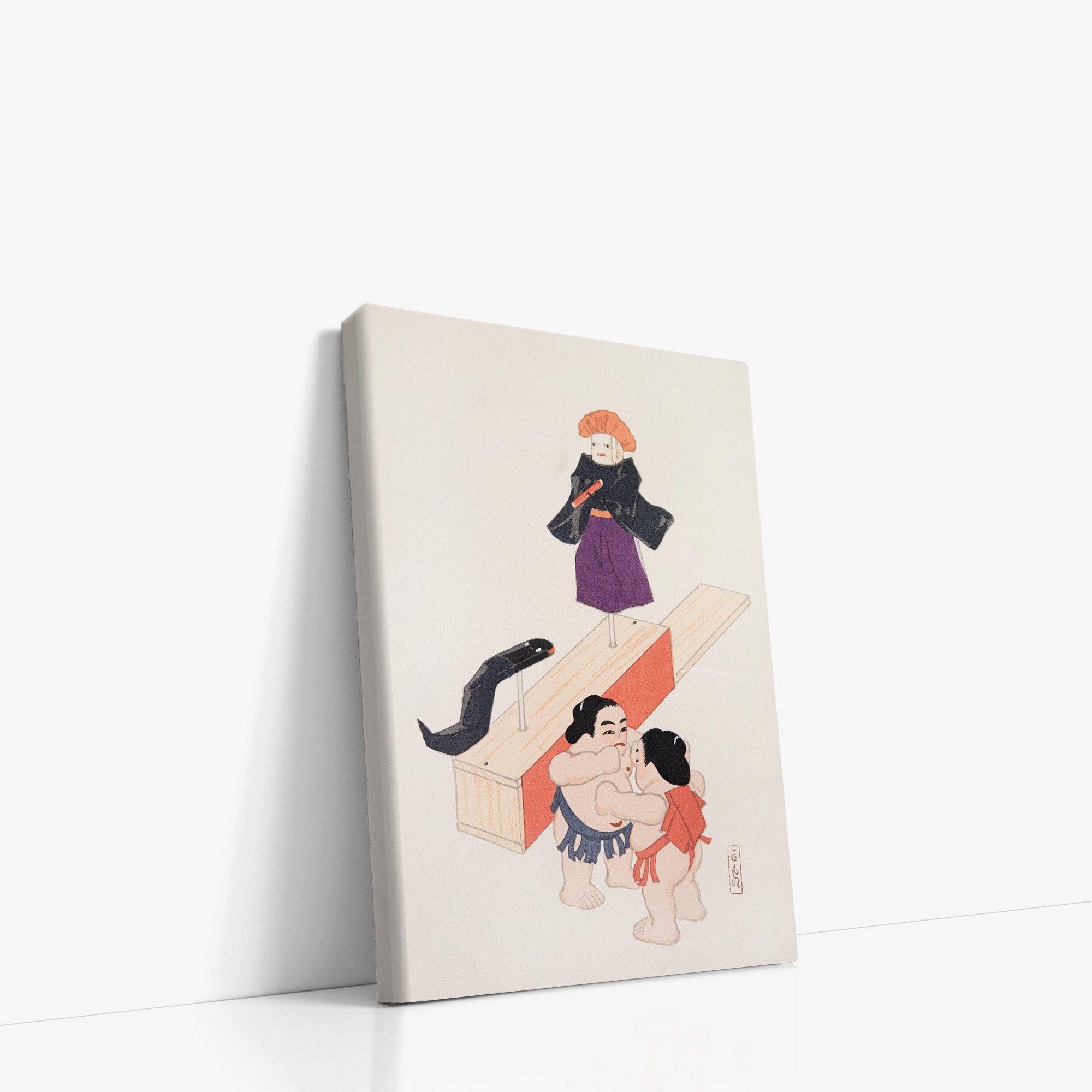 Kyosen's Collected Illustrations of Japanese Toys Nr. 61 ("Traditional Japanese Doll Scene")