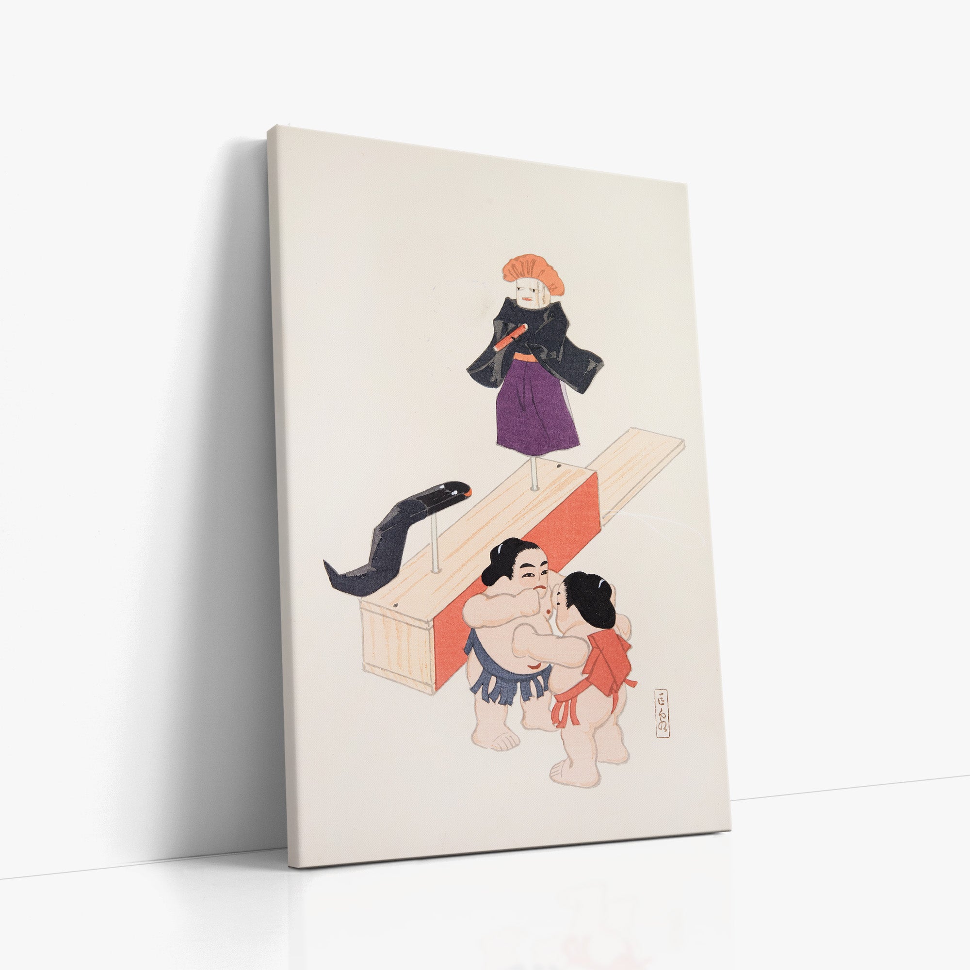 Kyosen's Collected Illustrations of Japanese Toys Nr. 61 ("Traditional Japanese Doll Scene")