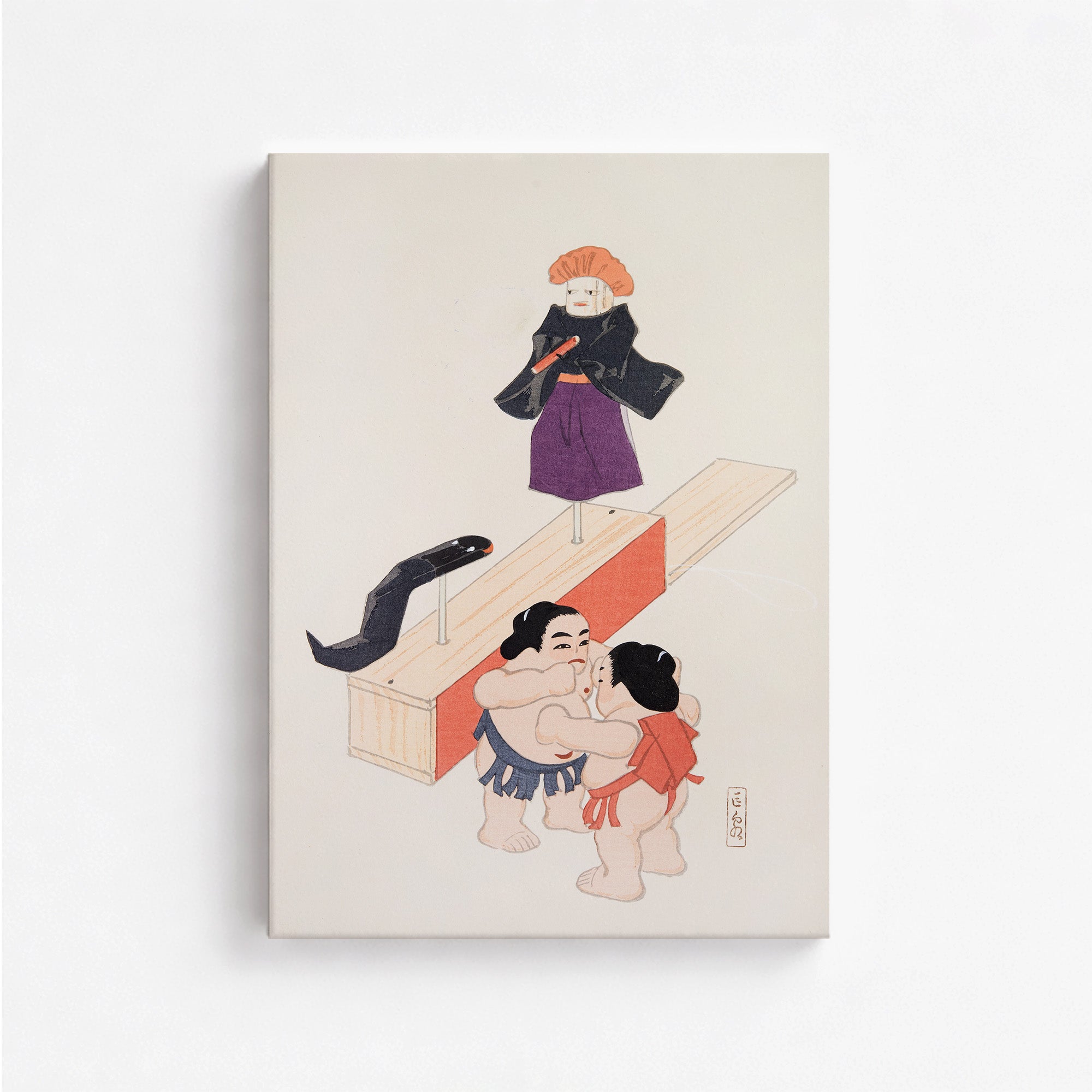 Kyosen's Collected Illustrations of Japanese Toys Nr. 61 ("Traditional Japanese Doll Scene")
