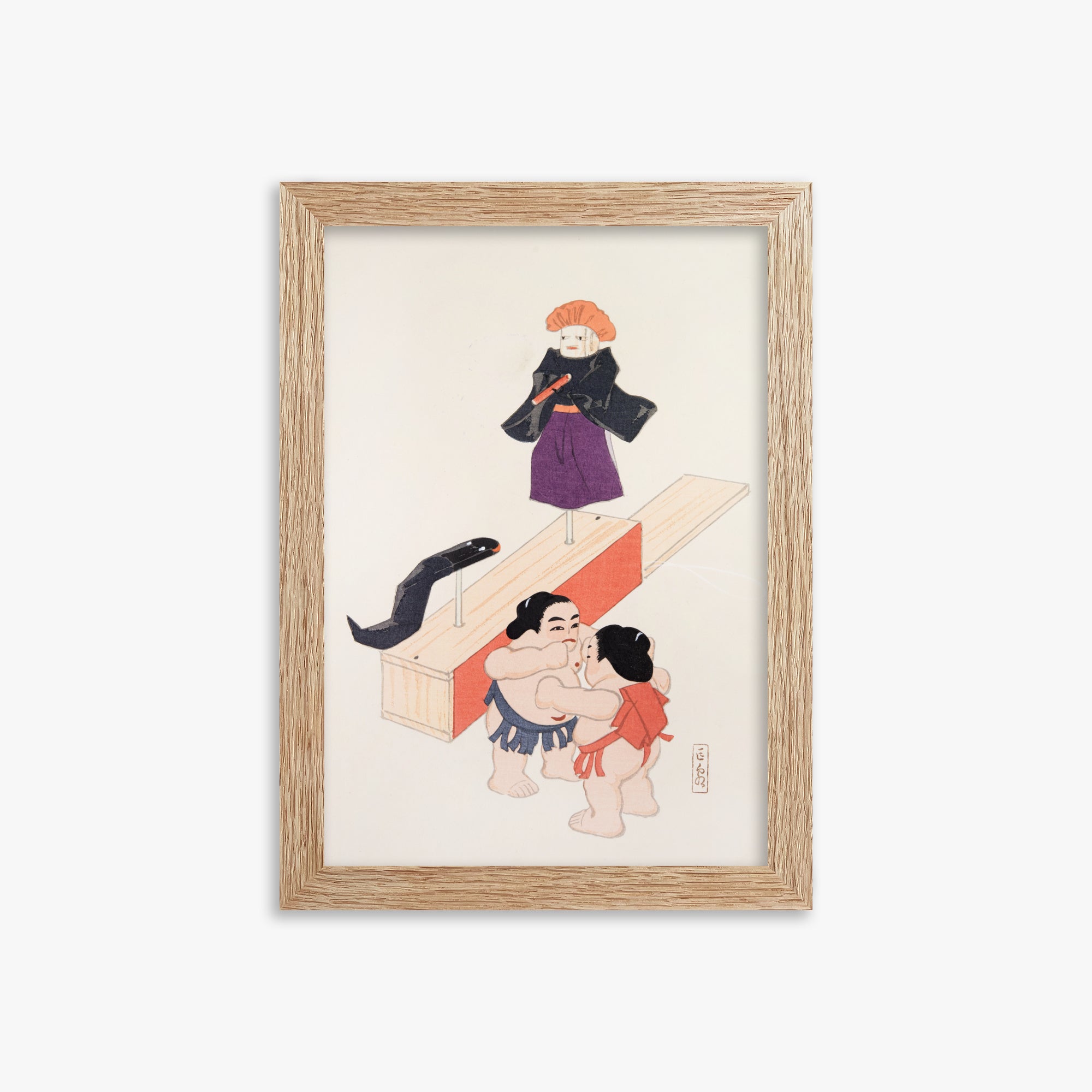 Kyosen's Collected Illustrations of Japanese Toys Nr. 61 ("Scena di bambola tradizionale giapponese")