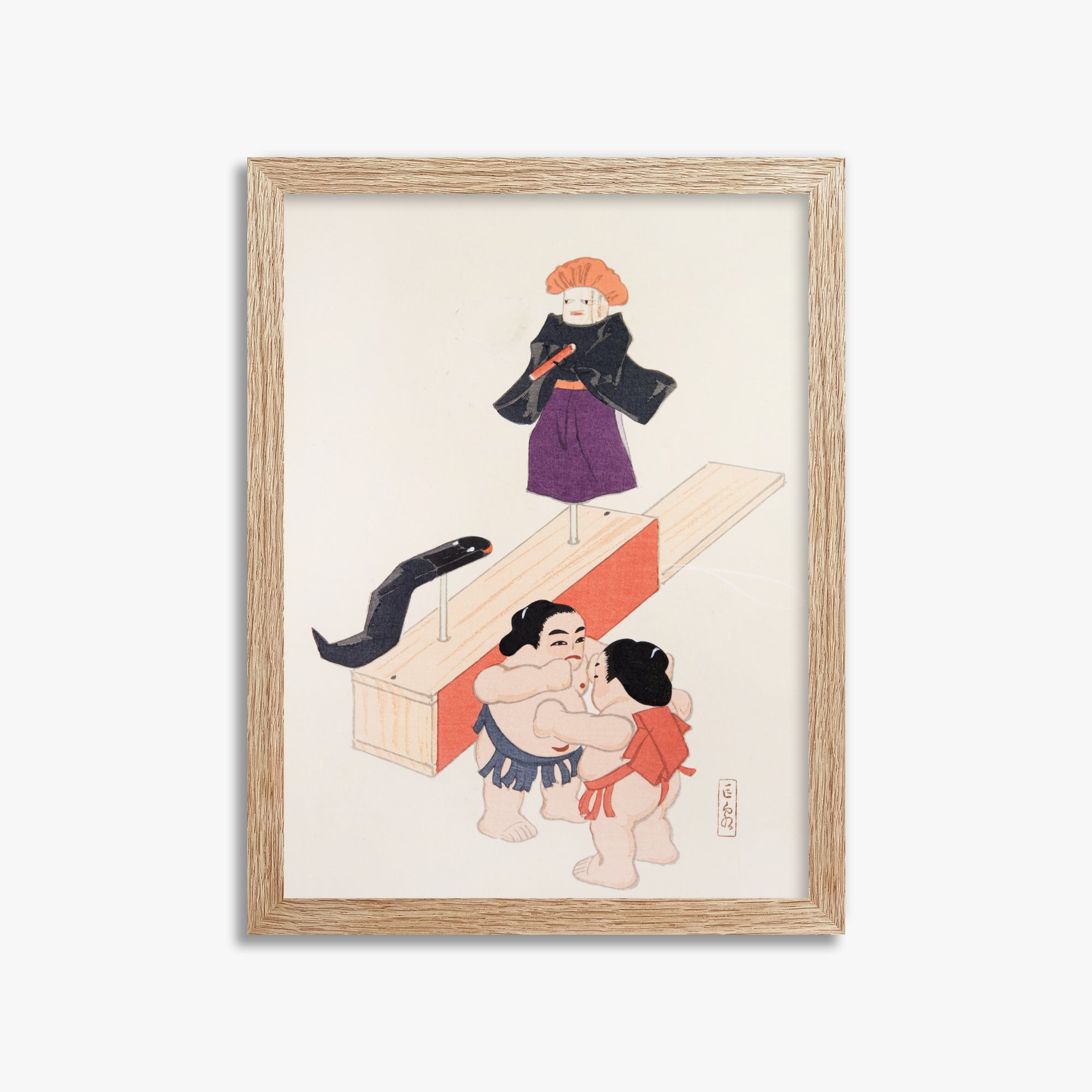 Kyosen's Collected Illustrations of Japanese Toys Nr. 61 ("Scena di bambola tradizionale giapponese")