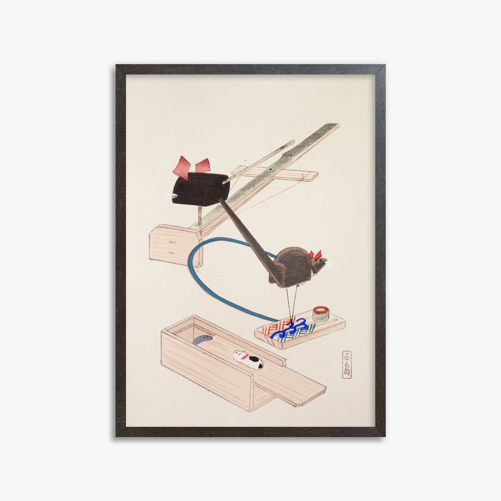 Kyosen's Collected Illustrations of Japanese Toys Nr. 64 ("Japanese Mousetrap Game")