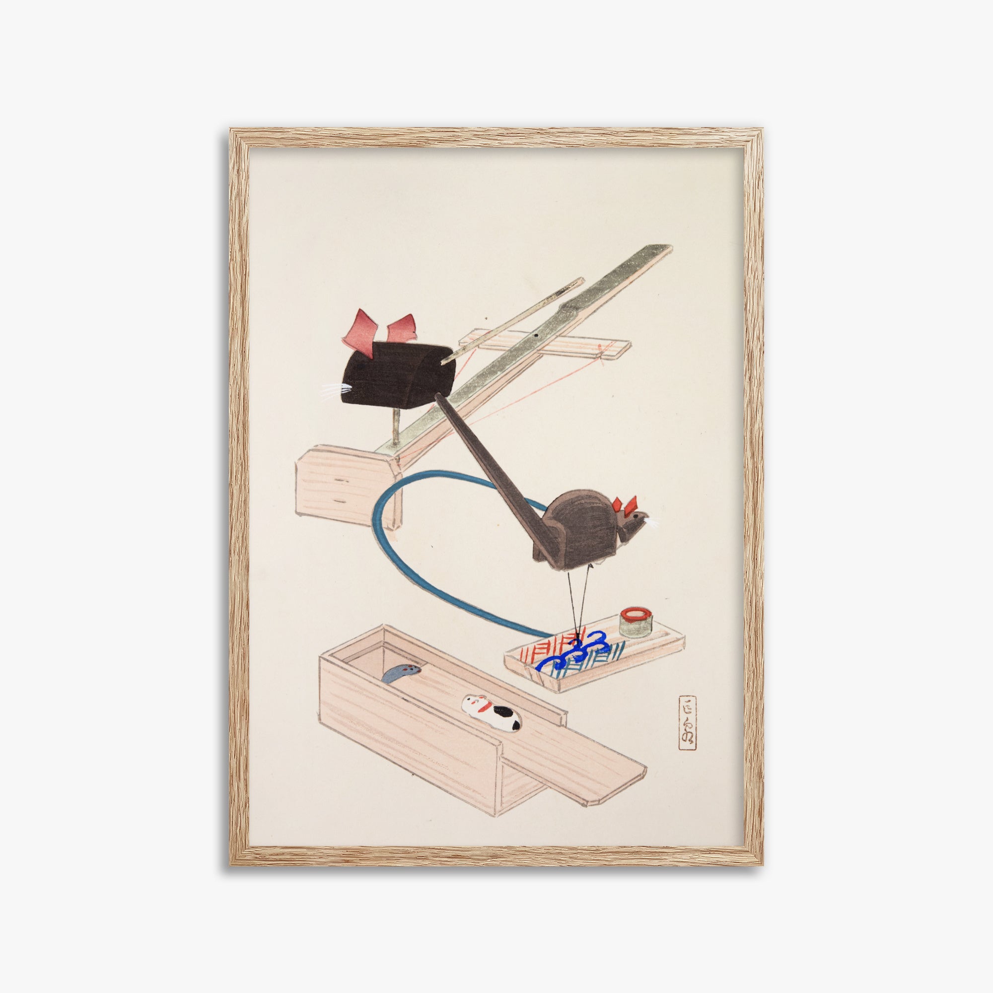 Kyosen's Collected Illustrations of Japanese Toys Nr. 64 ("Japanese Mousetrap Game")