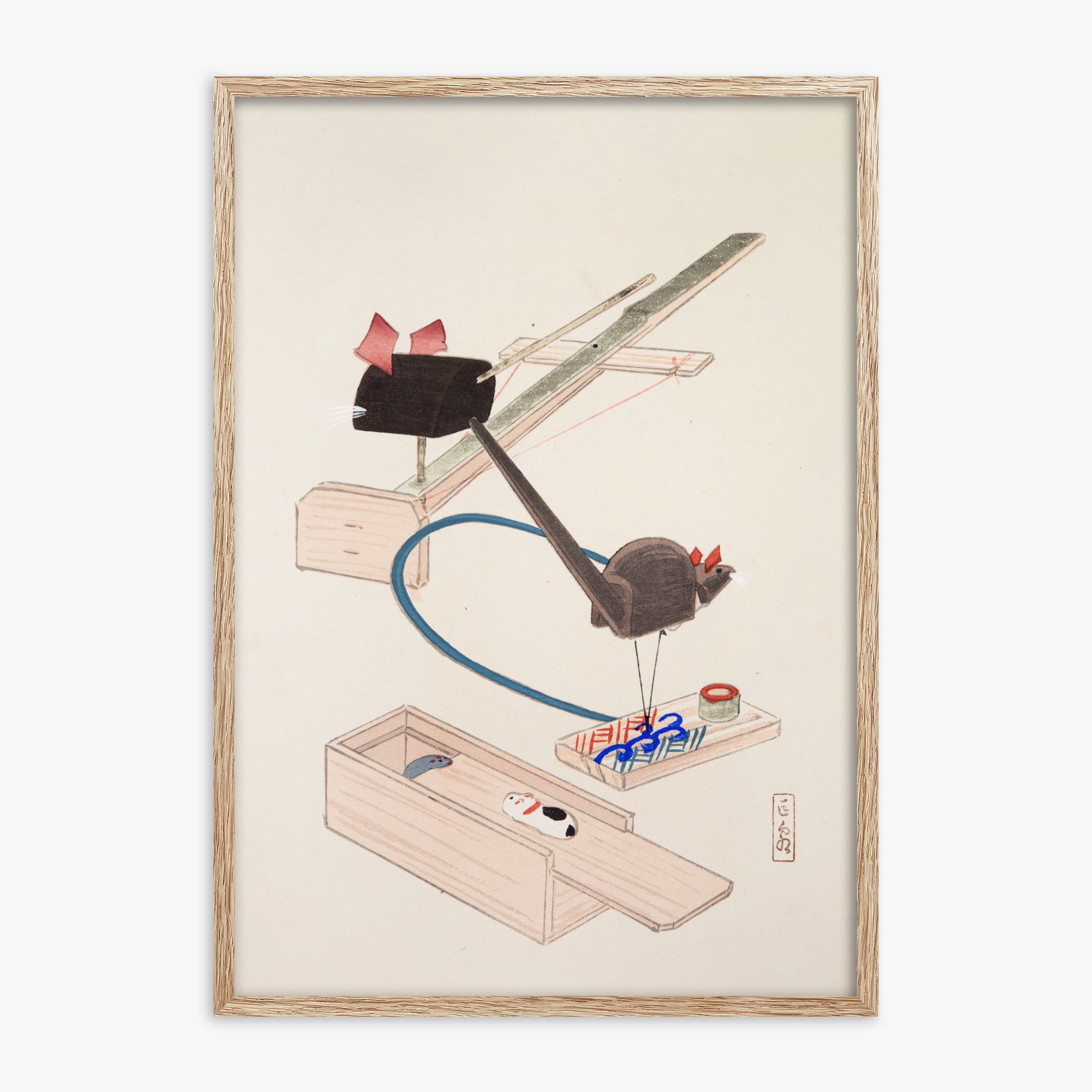 Kyosen's Collected Illustrations of Japanese Toys Nr. 64 ("Japanese Mousetrap Game")