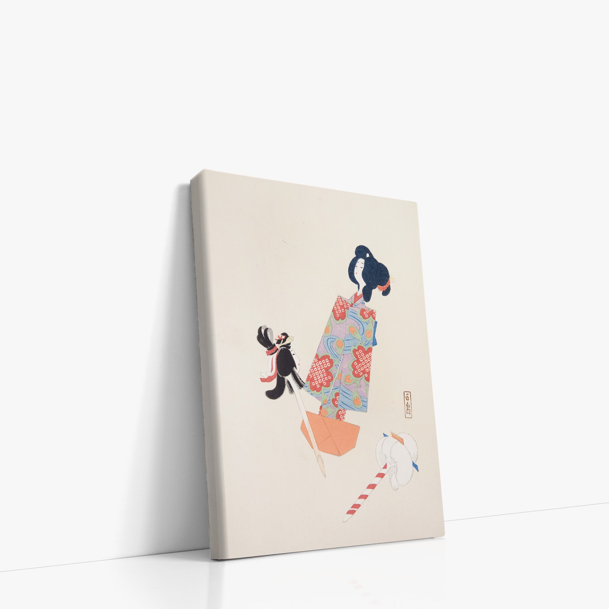 Kawasaki Kyosen’s Collected Illustrations of Japanese Toys No. 69 ("Cherry Blossom Dreams"), Vintage Japanese Wall Art Print - Japanese Post