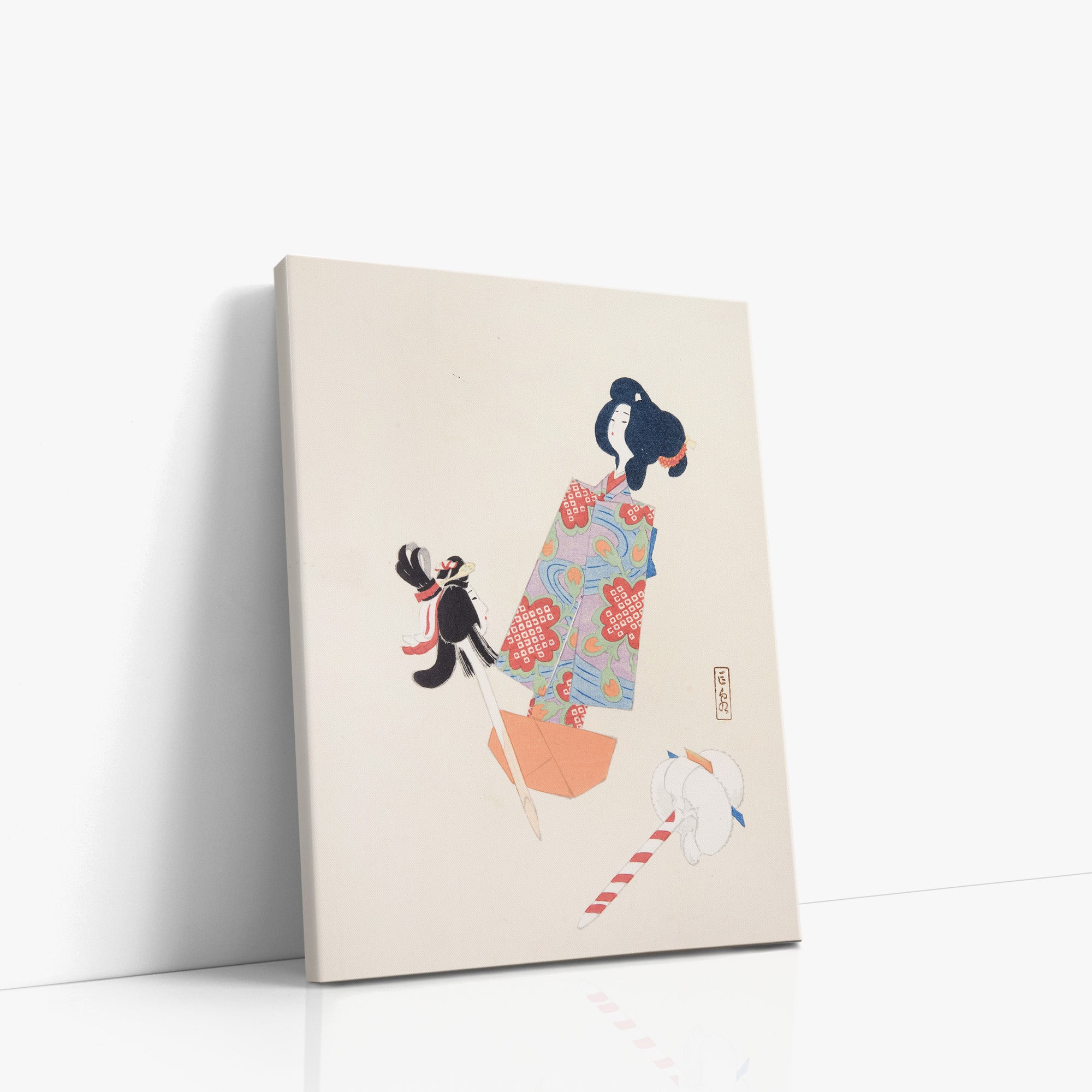Kawasaki Kyosen’s Collected Illustrations of Japanese Toys No. 69 ("Cherry Blossom Dreams"), Vintage Japanese Wall Art Print - Japanese Post