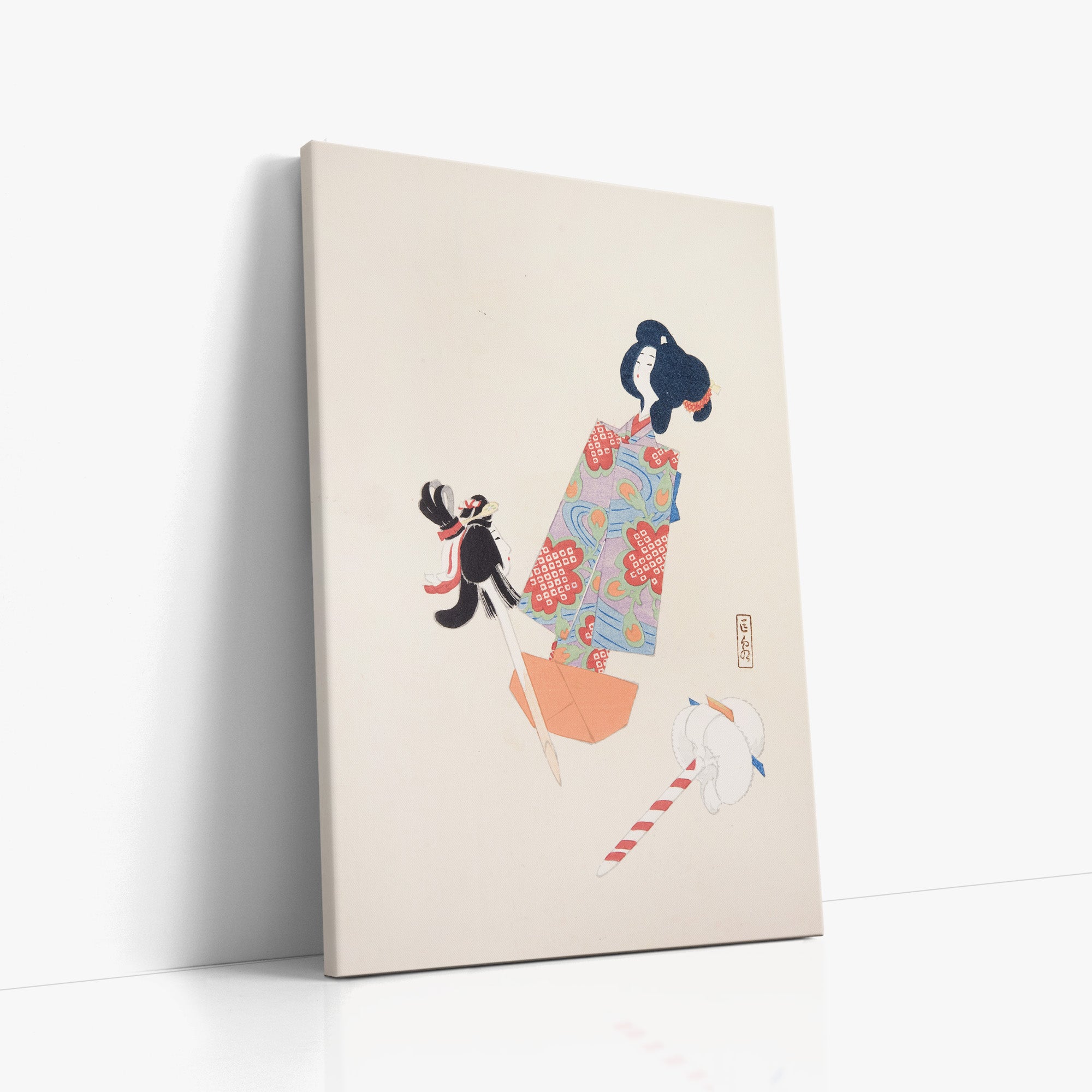 Kawasaki Kyosen’s Collected Illustrations of Japanese Toys No. 69 ("Cherry Blossom Dreams"), Vintage Japanese Wall Art Print - Japanese Post