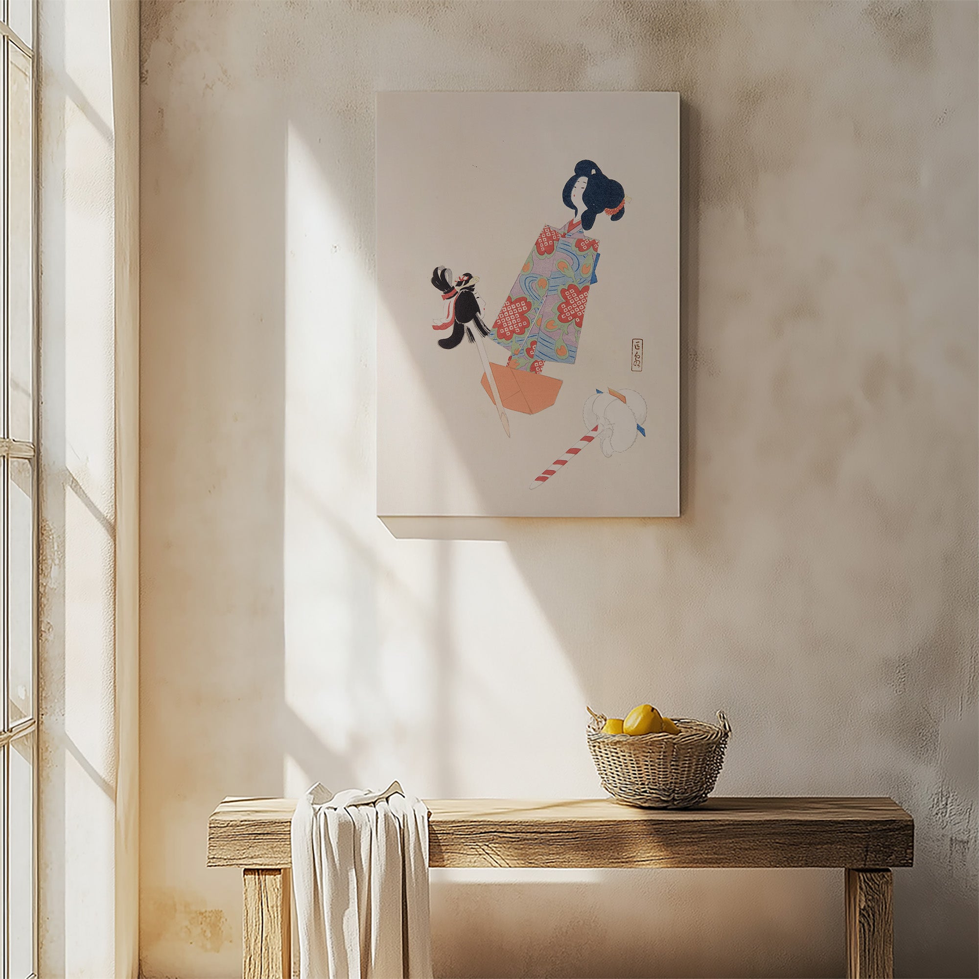 Kawasaki Kyosen’s Collected Illustrations of Japanese Toys No. 69 ("Cherry Blossom Dreams"), Vintage Japanese Wall Art Print - Japanese Post