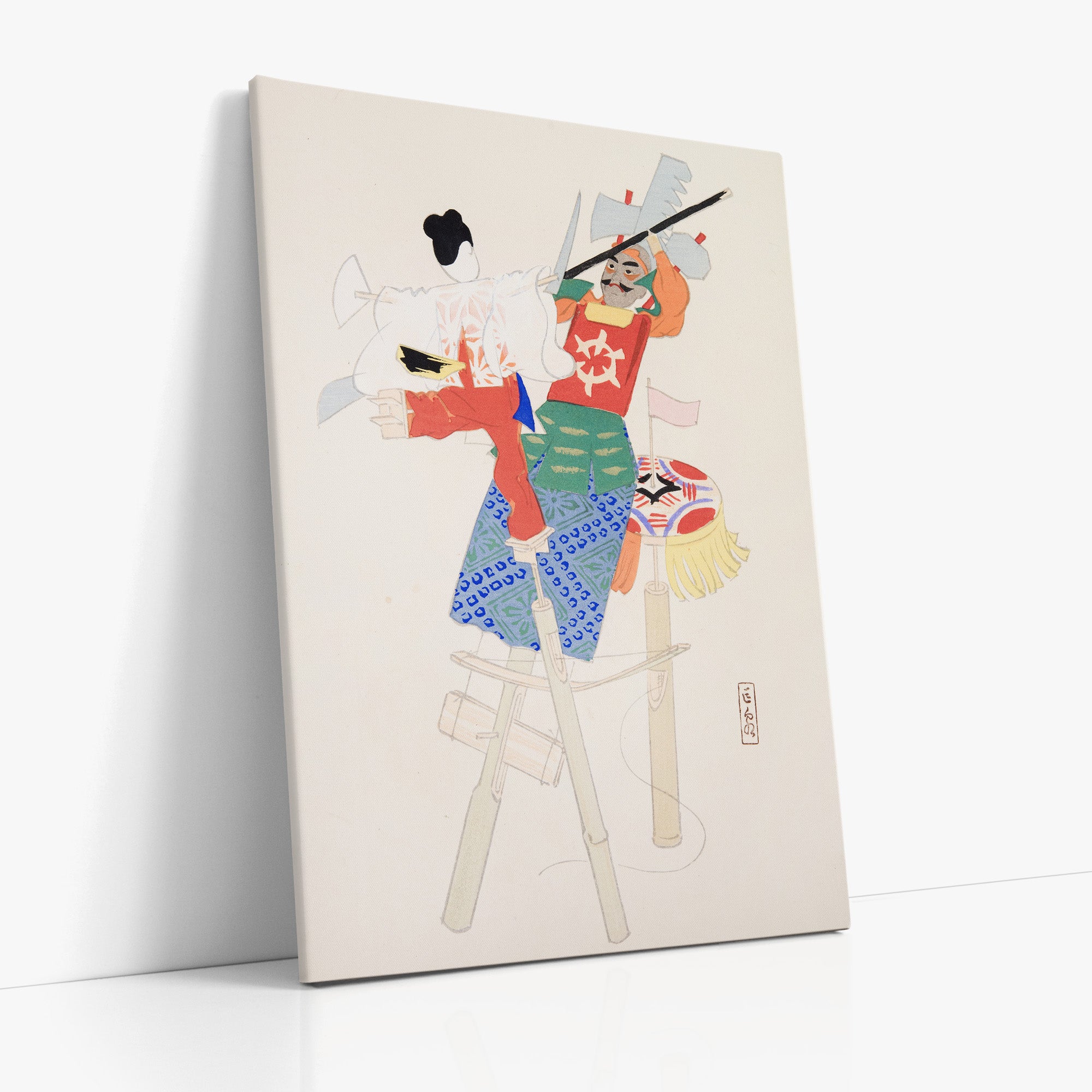 Kyosen’s Collected Illustrations of Japanese Toys Nr. 70 ("Traditional Warrior Performer Toys")