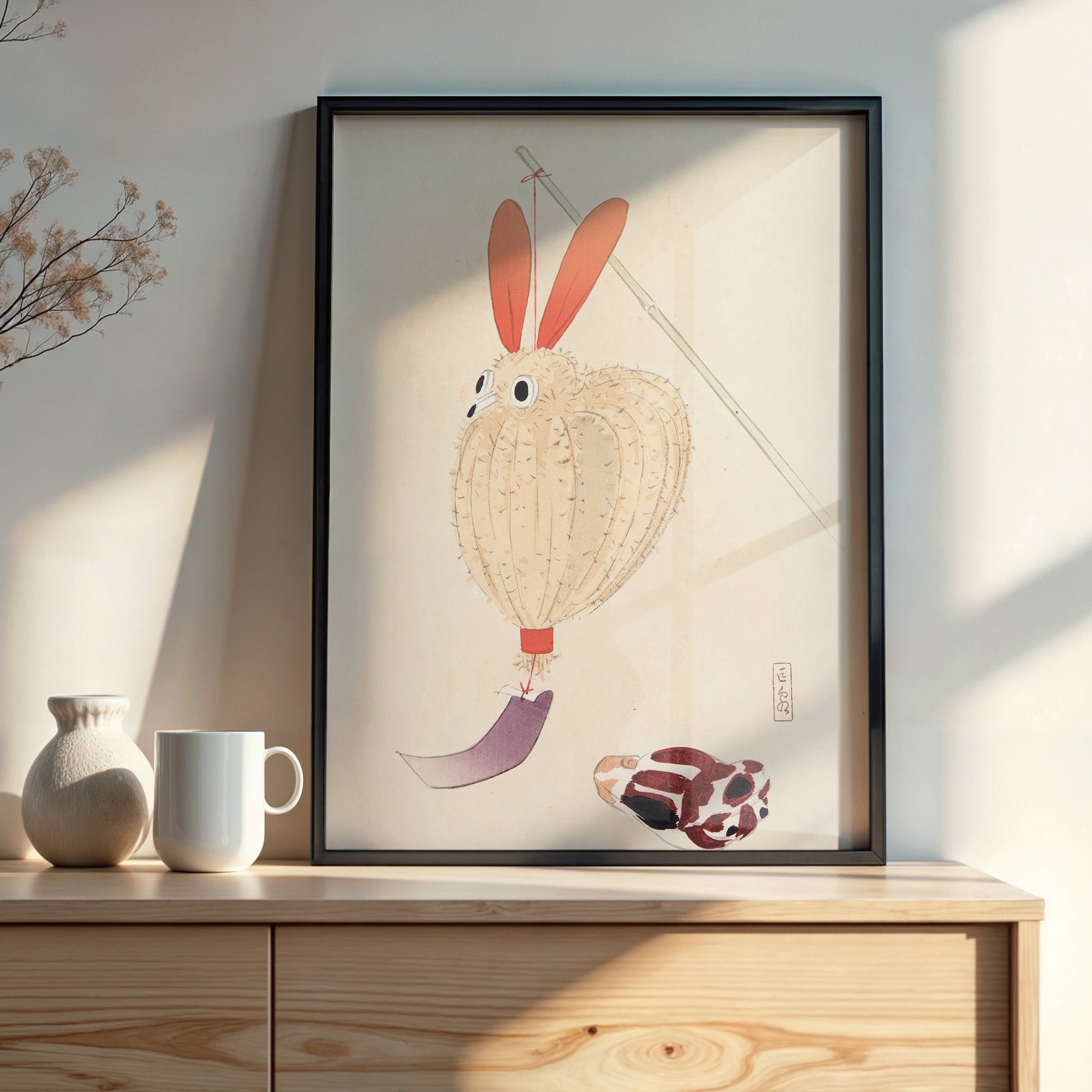 Kyōsen Rabbit Toy (No. 71) | Japanese Toy Woodblock Print