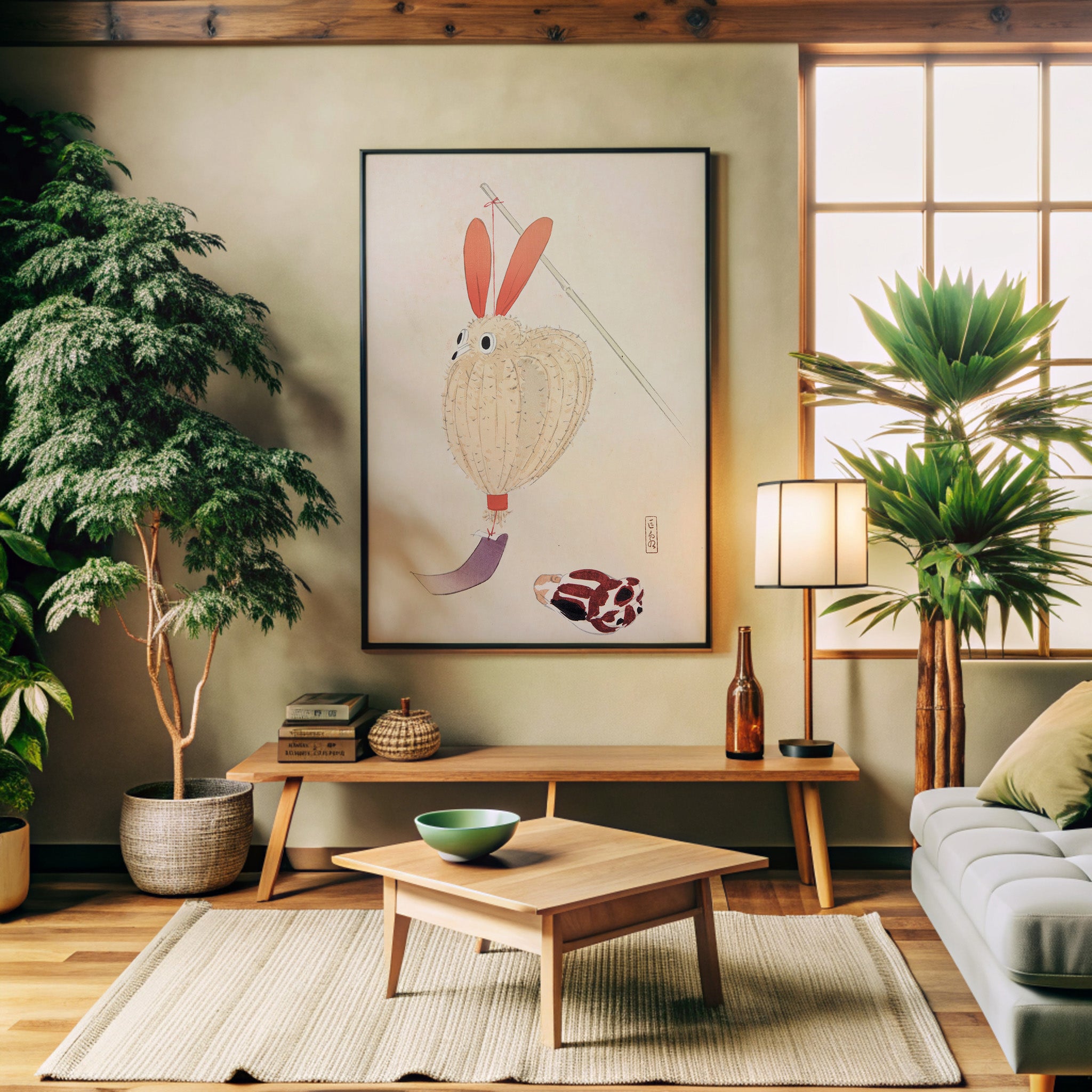 Kyōsen Rabbit Toy (No. 71) | Japanese Toy Woodblock Print