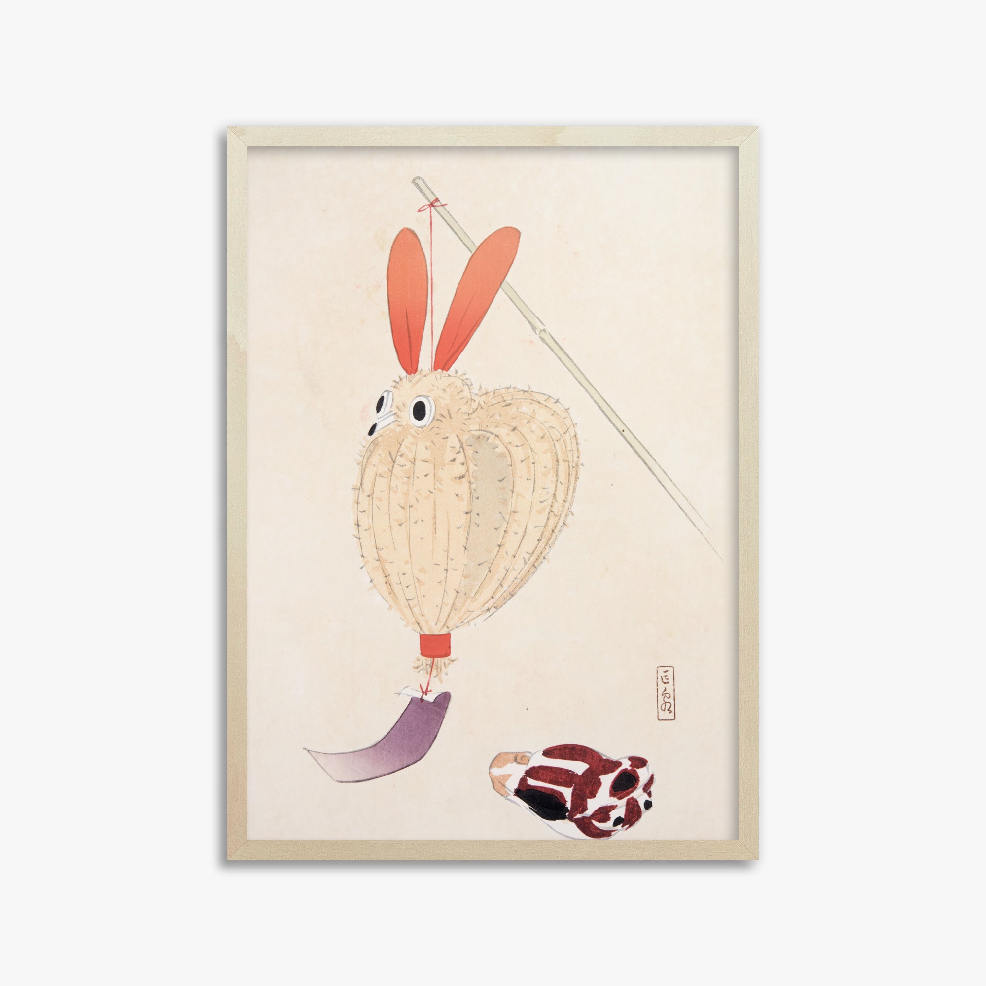 Kyosen's Collected Illustrations of Japanese Toys Nr. 71 ("Whimsical Lantern Bunny")