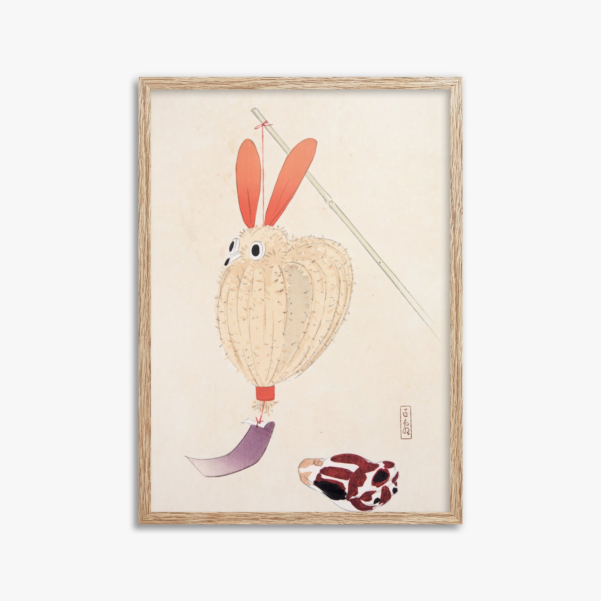 Kyosen's Collected Illustrations of Japanese Toys Nr. 71 ("Whimsical Lantern Bunny")