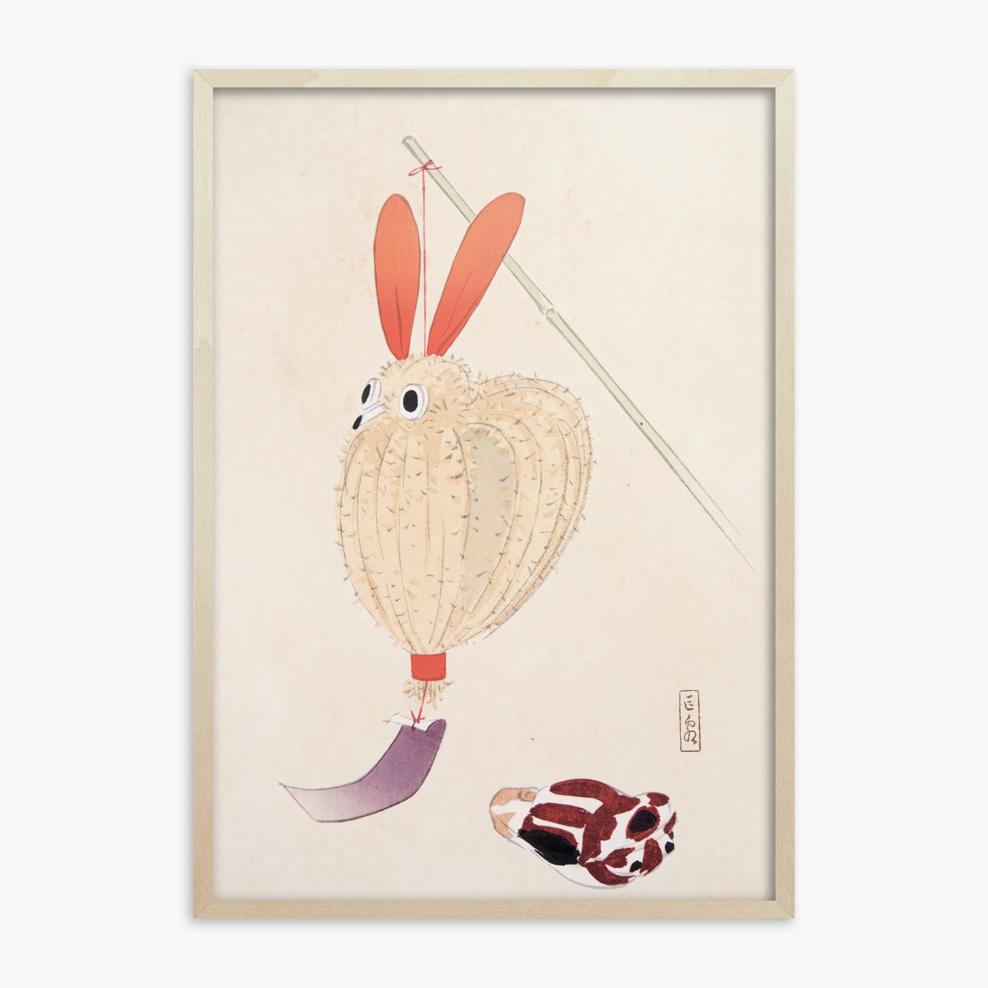 Kyosen's Collected Illustrations of Japanese Toys Nr. 71 ("Whimsical Lantern Bunny")