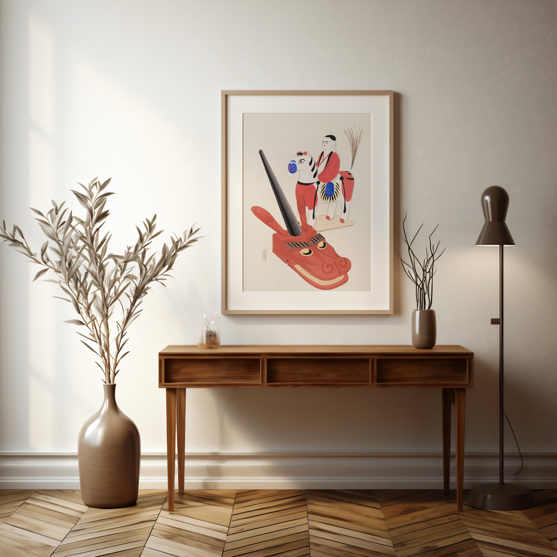 Design Concept No. 37 for Kawasaki Kyosen: Kyosen’s Collected Illustrations of Japanese Toys Nr. 73 ("Eastern Folk Toys") Japanese Wall Art