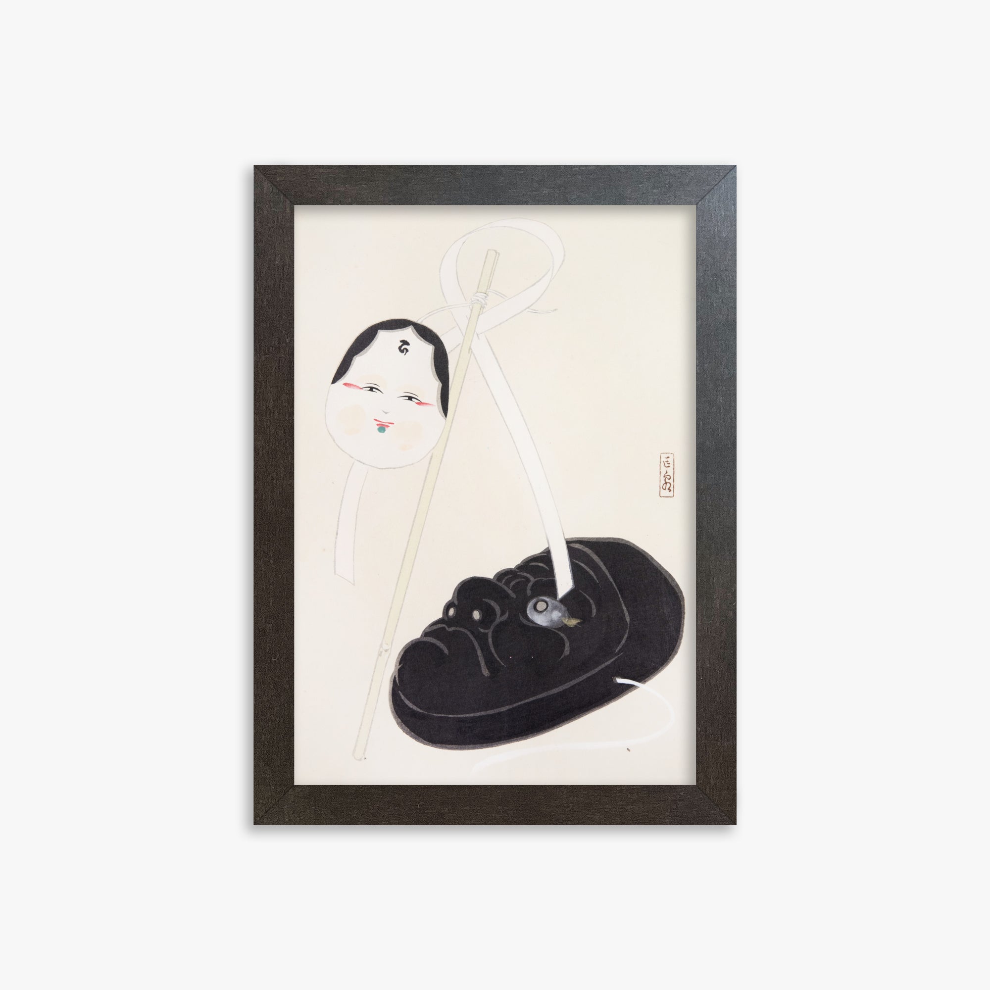 Kyosen's Collected Illustrations of Japanese Toys Nr. 74 ("Maschere giapponesi Yin e Yang")