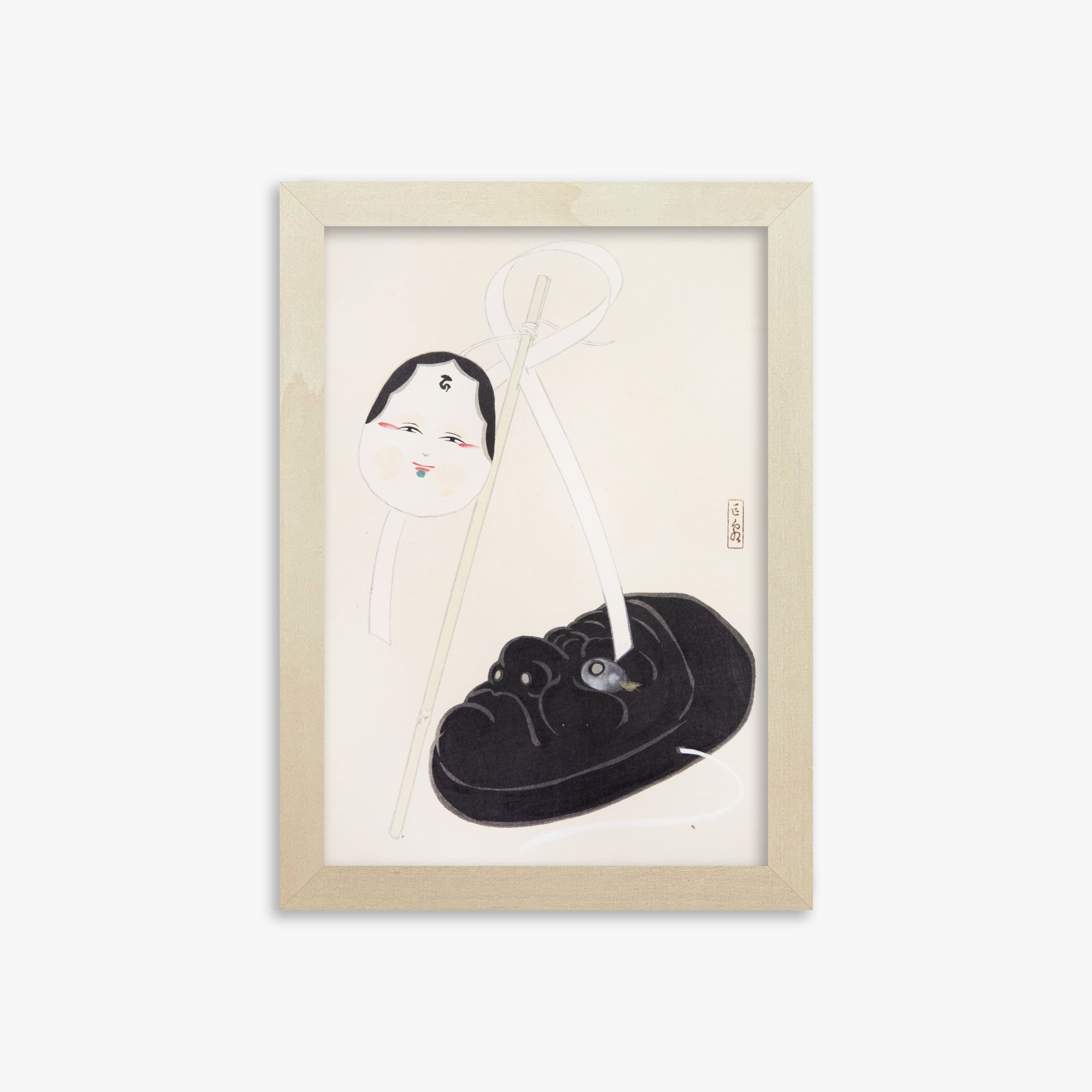 Kyosen's Collected Illustrations of Japanese Toys Nr. 74 ("Maschere giapponesi Yin e Yang")