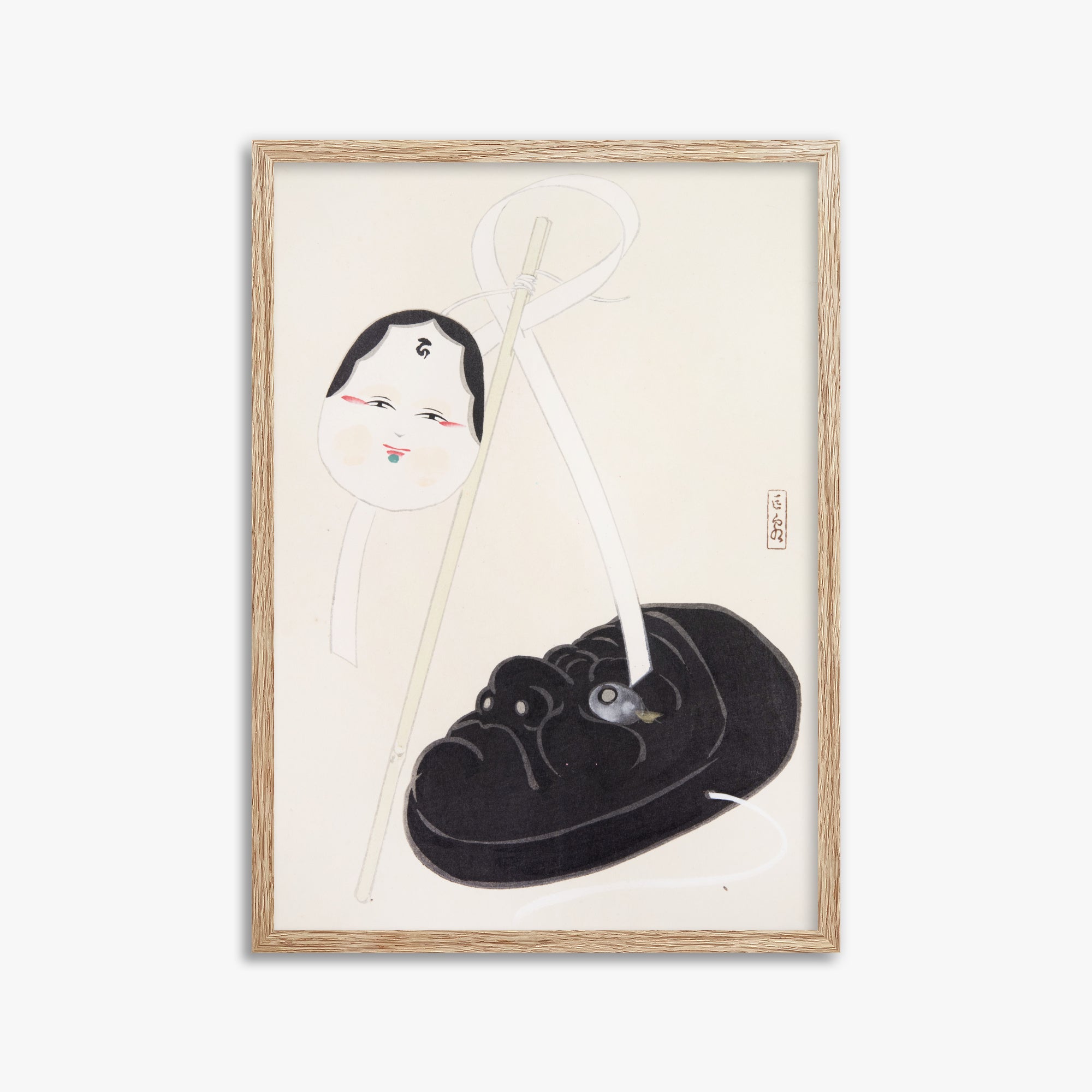 Kyosen's Collected Illustrations of Japanese Toys Nr. 74 ("Maschere giapponesi Yin e Yang")