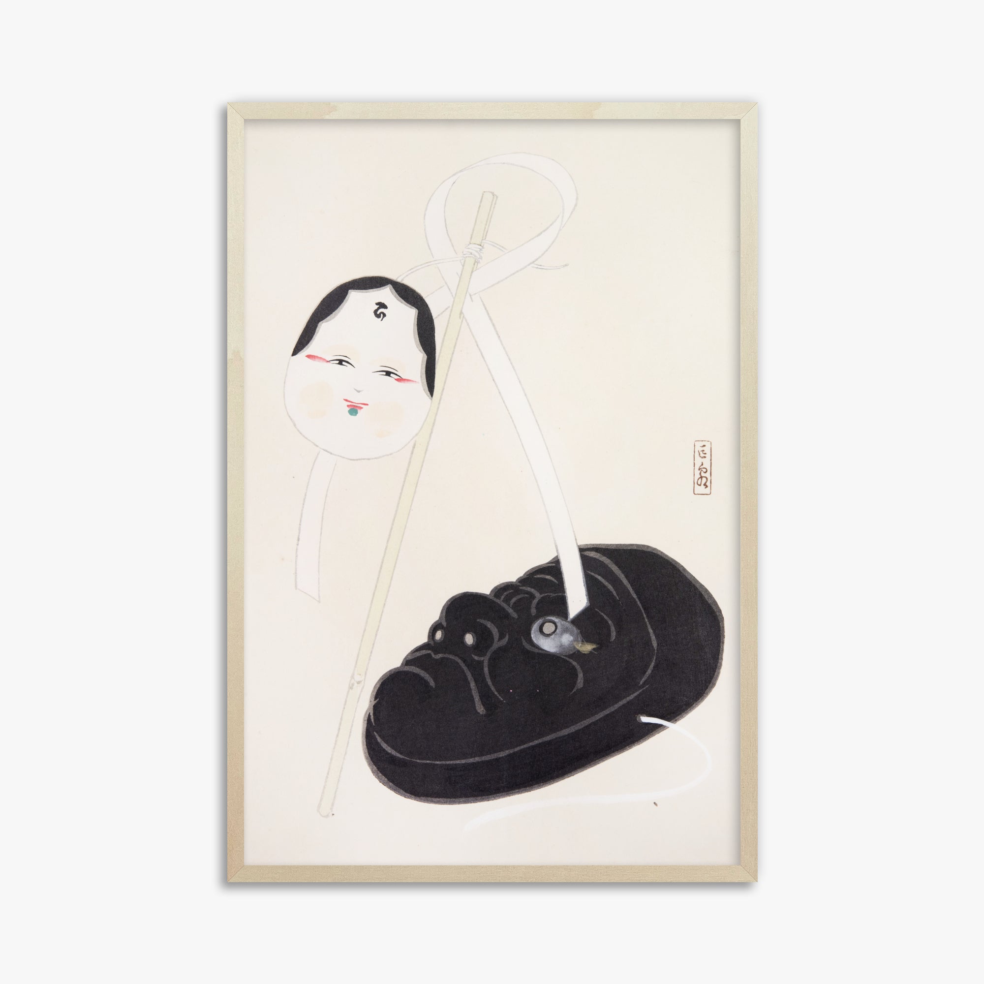 Kyosen's Collected Illustrations of Japanese Toys Nr. 74 ("Maschere giapponesi Yin e Yang")