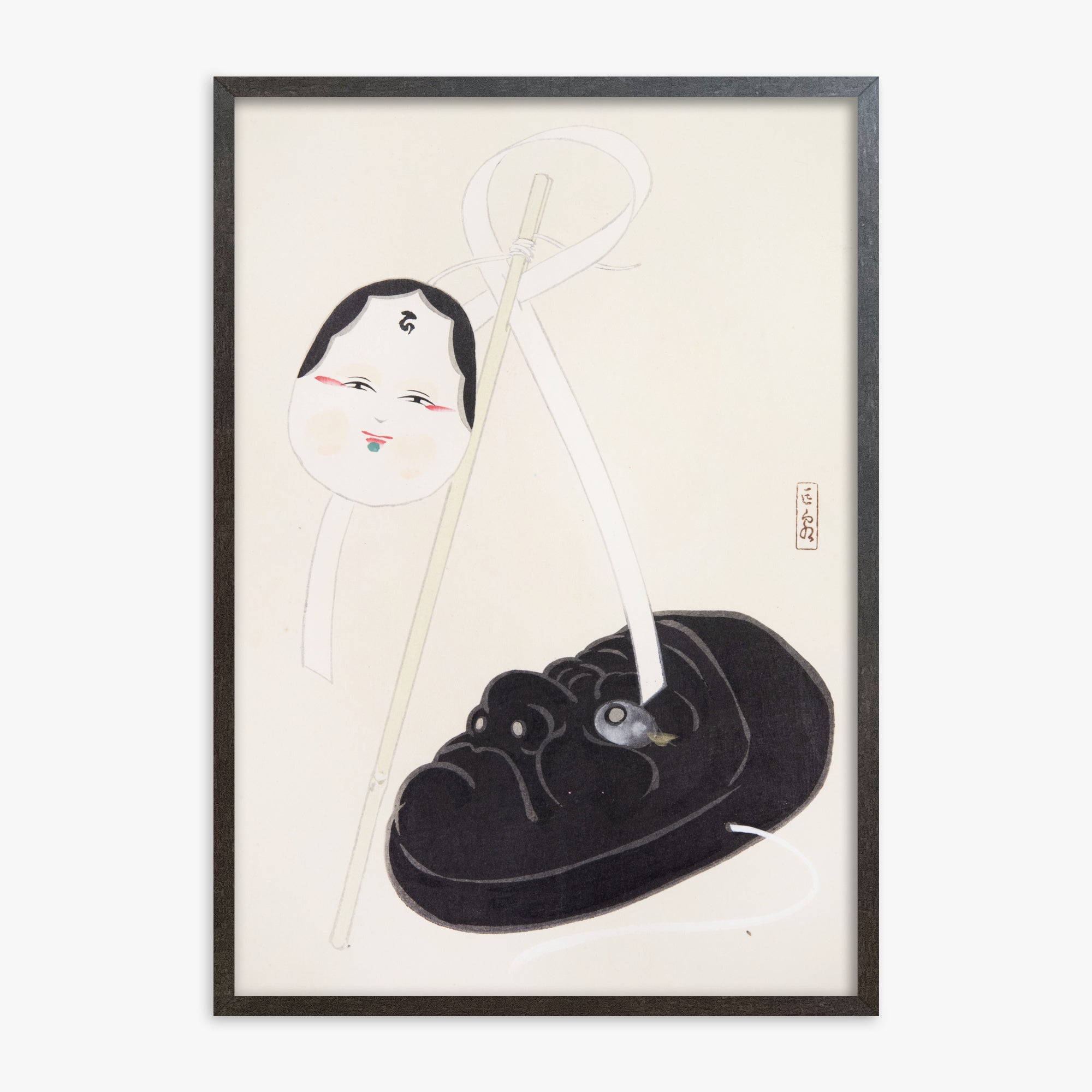 Kyosen's Collected Illustrations of Japanese Toys Nr. 74 ("Maschere giapponesi Yin e Yang")