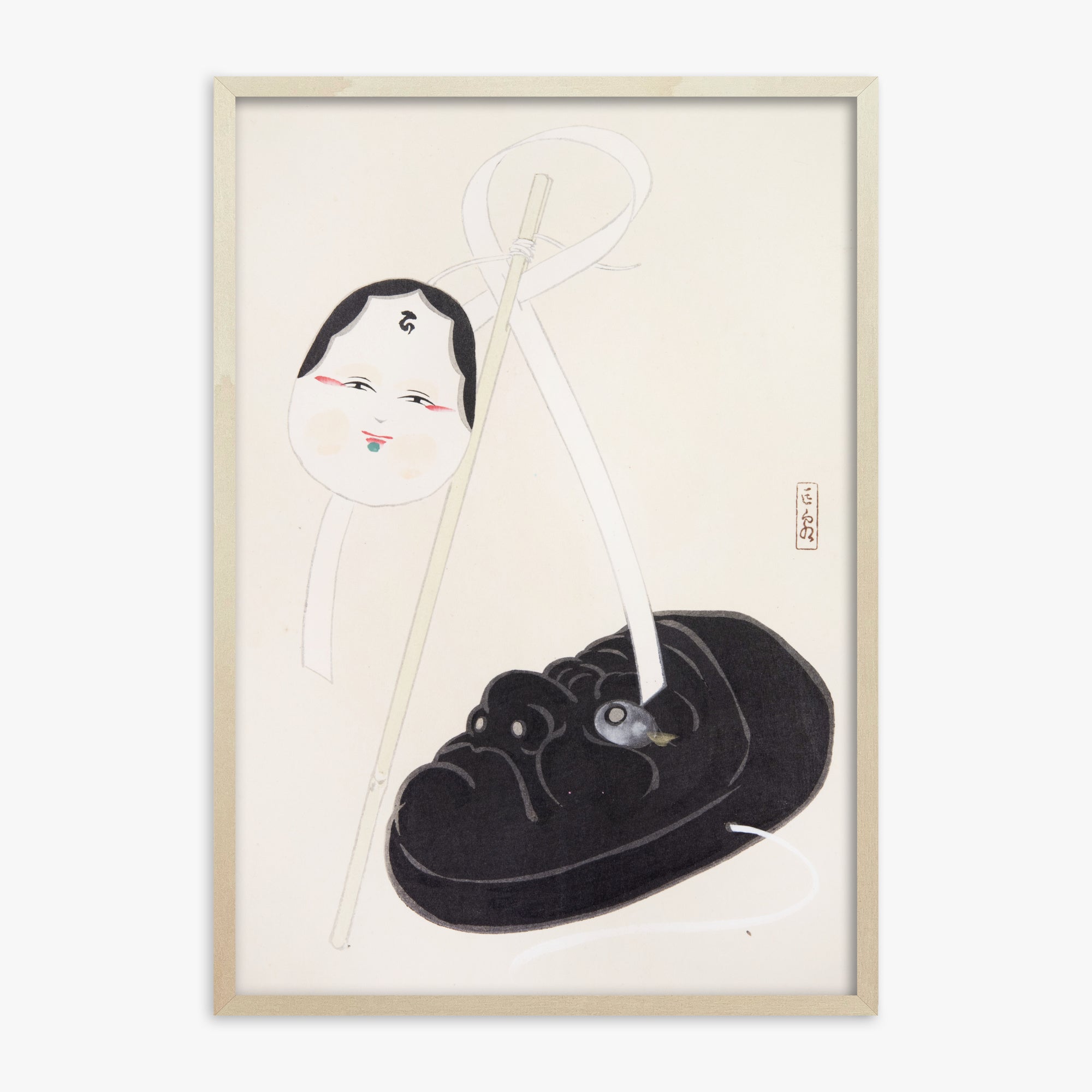 Kyosen's Collected Illustrations of Japanese Toys Nr. 74 ("Maschere giapponesi Yin e Yang")