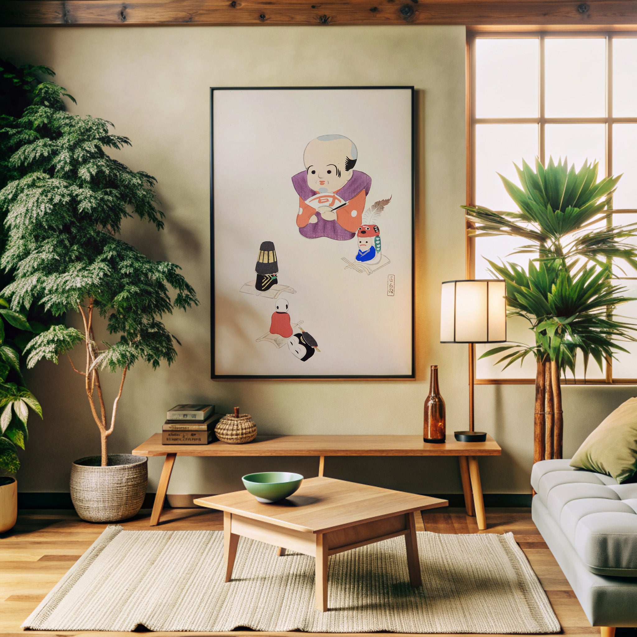 Design Concept No. 32 for Kawasaki Kyosen: Kyosen’s Collected Illustrations of Japanese Toys Nr. 78 ("Traditional Oriental Toys") Japanese Wall Art