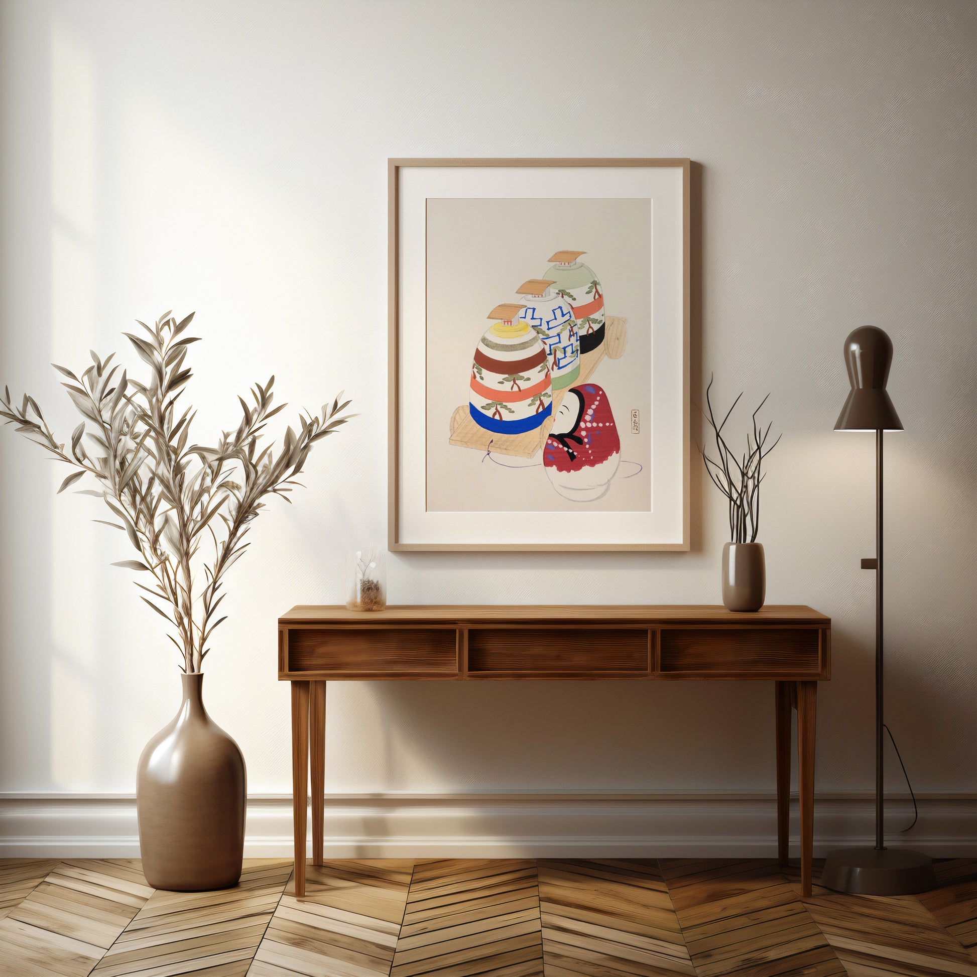 Design Concept No. 37 for Kawasaki Kyosen: Kyosen’s Collected Illustrations of Japanese Toys Nr. 83 ("Oriental Pottery Collection") Japanese Wall Art