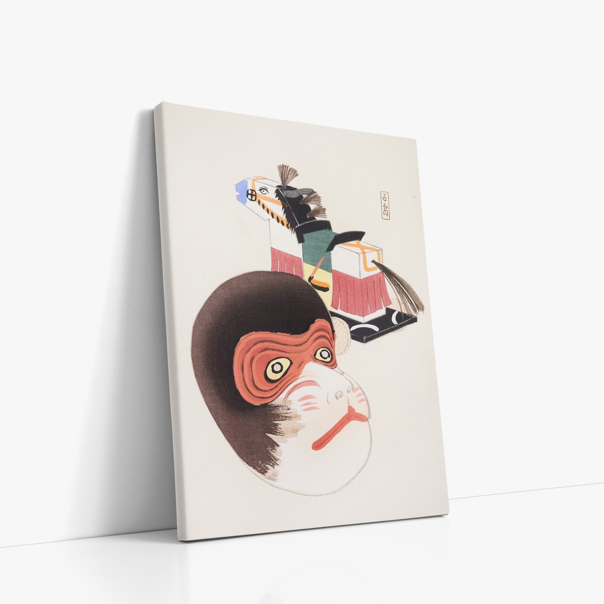 Kyosen's Collected Illustrations of Japanese Toys Nr. 84 ("Monkey Mask & Steed Vintage Toys")