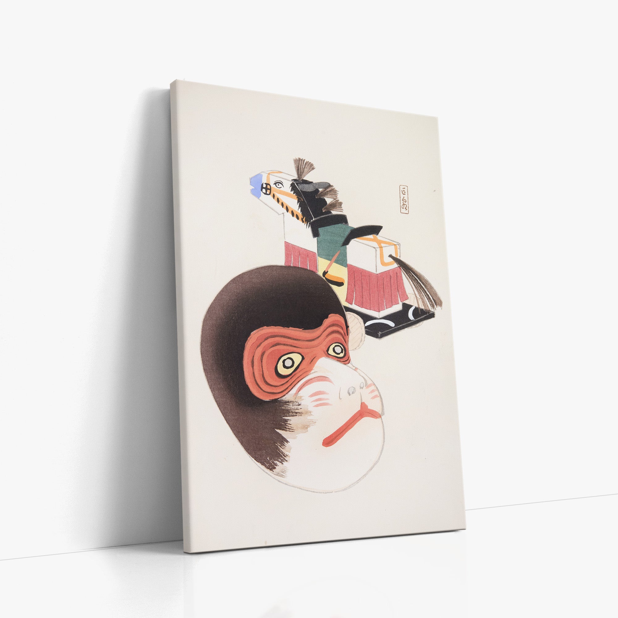 Kyosen's Collected Illustrations of Japanese Toys Nr. 84 ("Monkey Mask & Steed Vintage Toys")