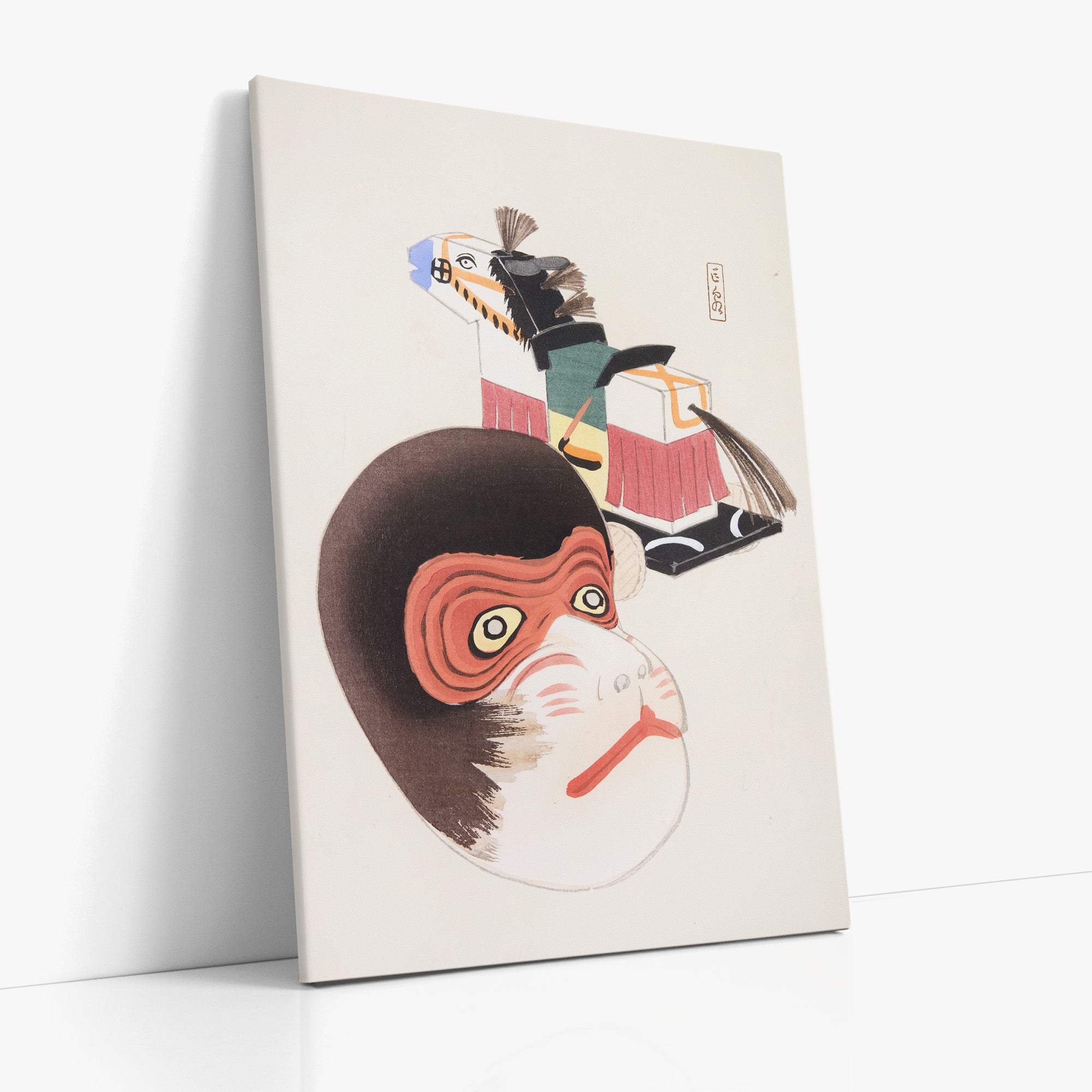 Kyosen's Collected Illustrations of Japanese Toys Nr. 84 ("Monkey Mask & Steed Vintage Toys")