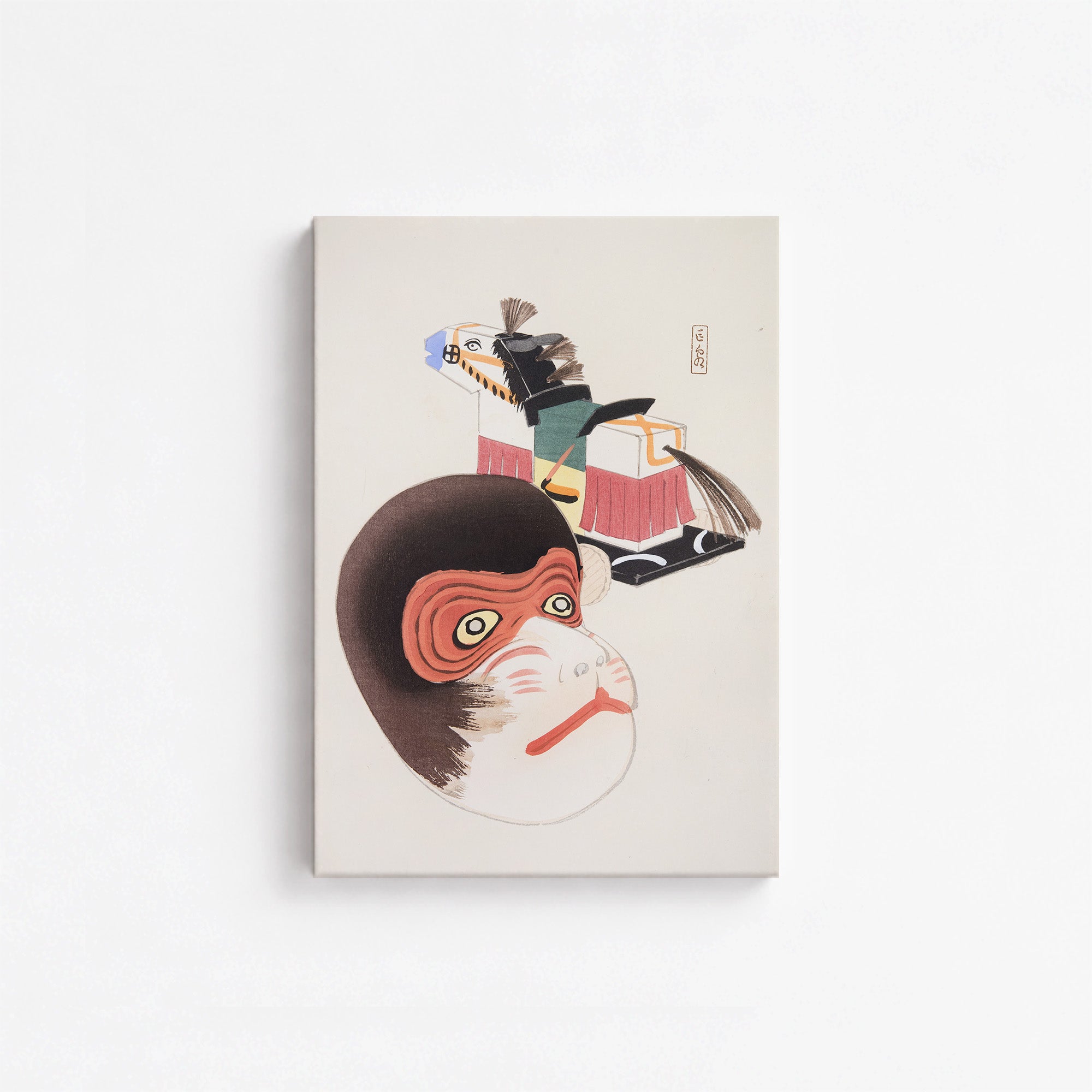 Kyosen's Collected Illustrations of Japanese Toys Nr. 84 ("Monkey Mask & Steed Vintage Toys")