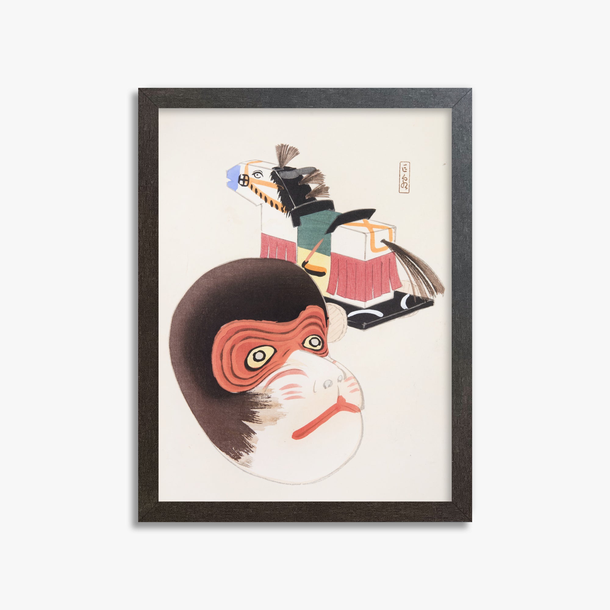 Kyosen's Collected Illustrations of Japanese Toys Nr. 84 ("Monkey Mask & Steed Vintage Toys")
