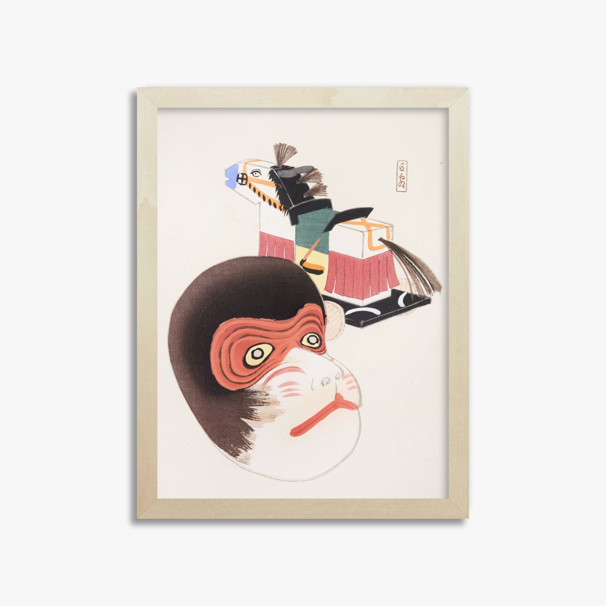 Kyosen's Collected Illustrations of Japanese Toys Nr. 84 ("Monkey Mask & Steed Vintage Toys")