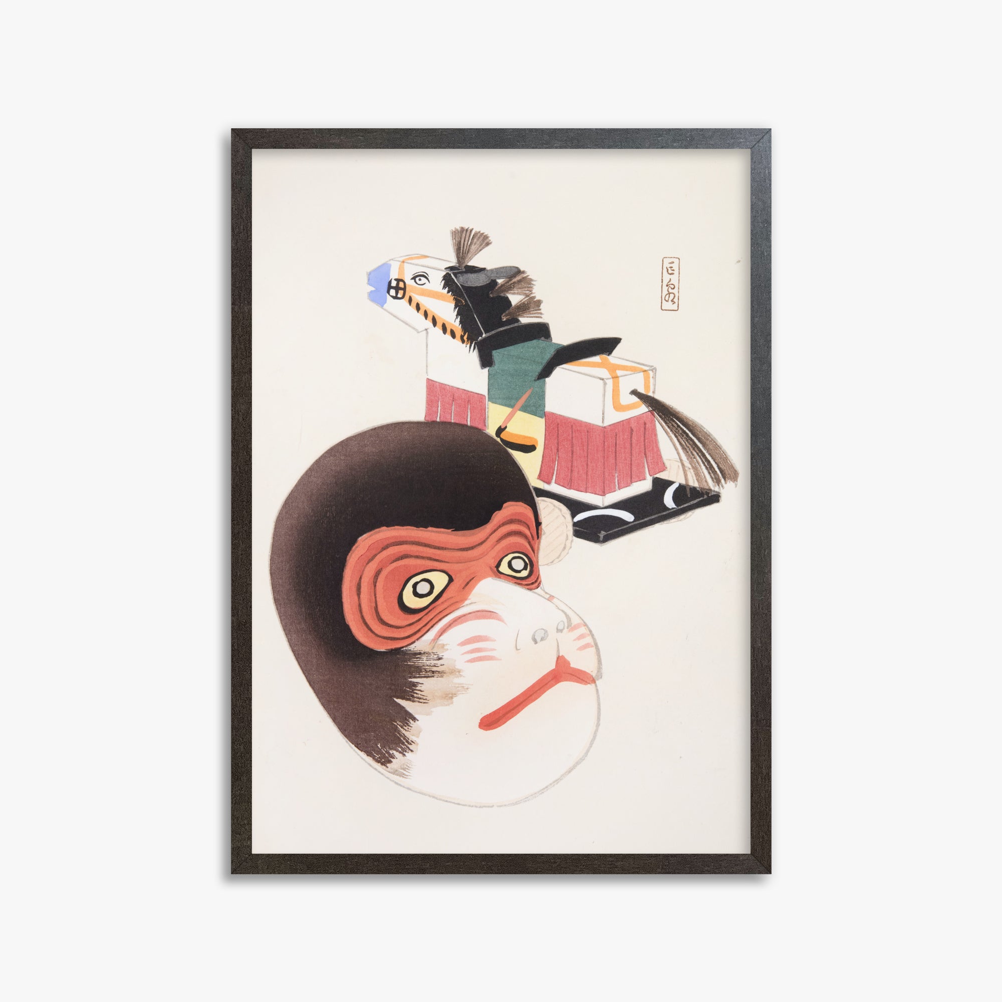 Kyosen's Collected Illustrations of Japanese Toys Nr. 84 ("Monkey Mask & Steed Vintage Toys")
