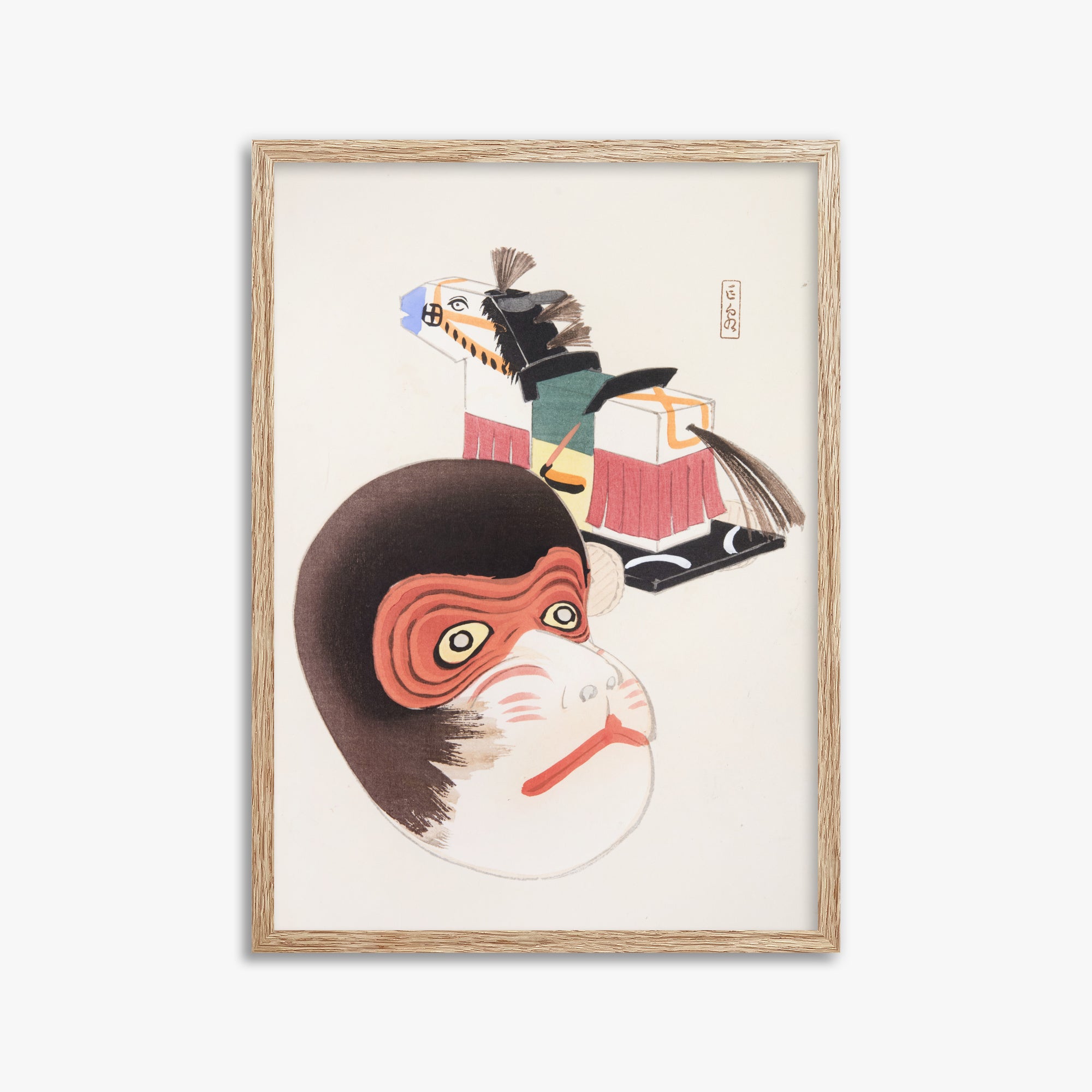 Kyosen's Collected Illustrations of Japanese Toys Nr. 84 ("Monkey Mask & Steed Vintage Toys")